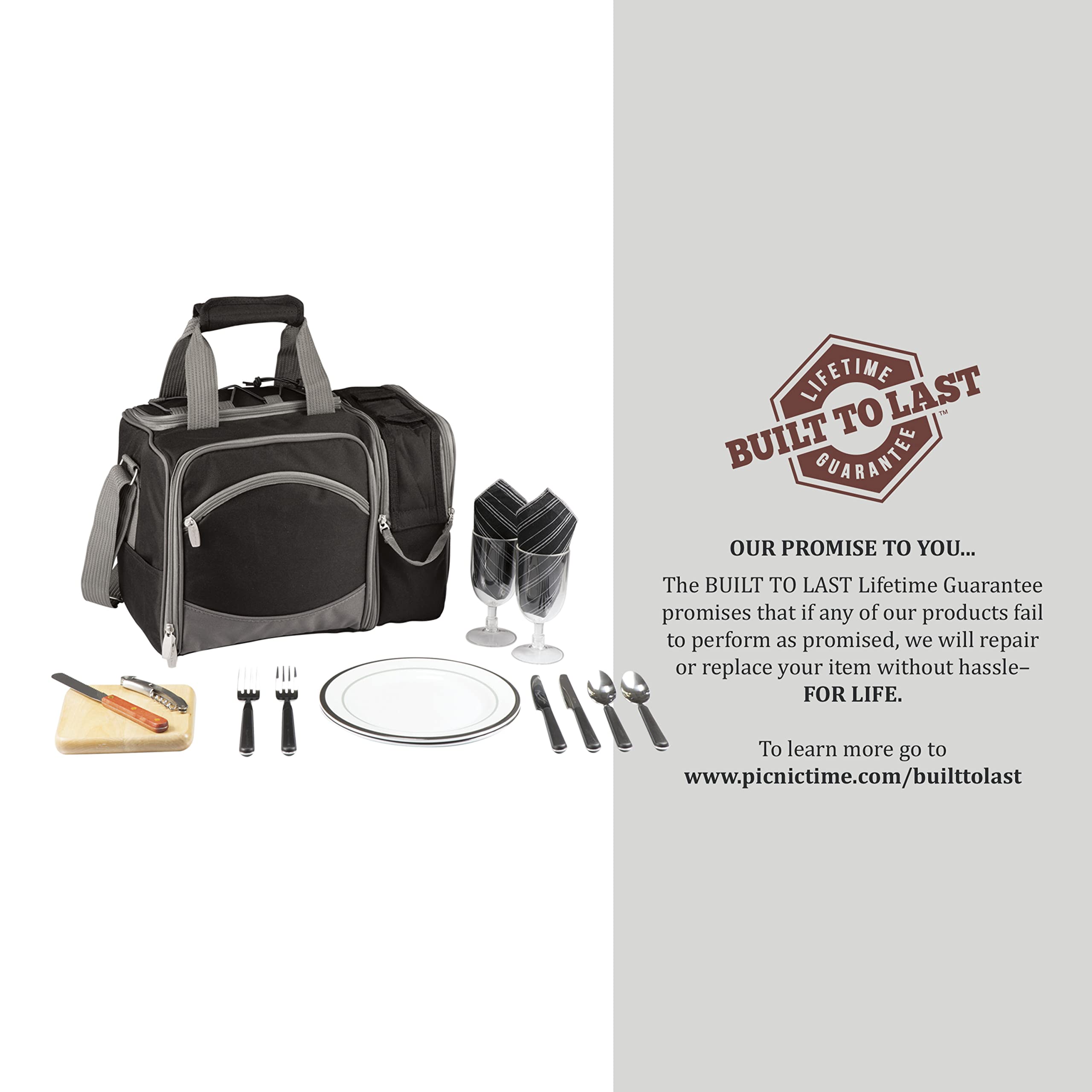 Picnic TIME NCAA Malibu Insulated Cooler Tote with Picnic Set - Portable Outdoor Picnic Basket for Beach, Camping & Tailgating - Officially Licensed College Team Cooler