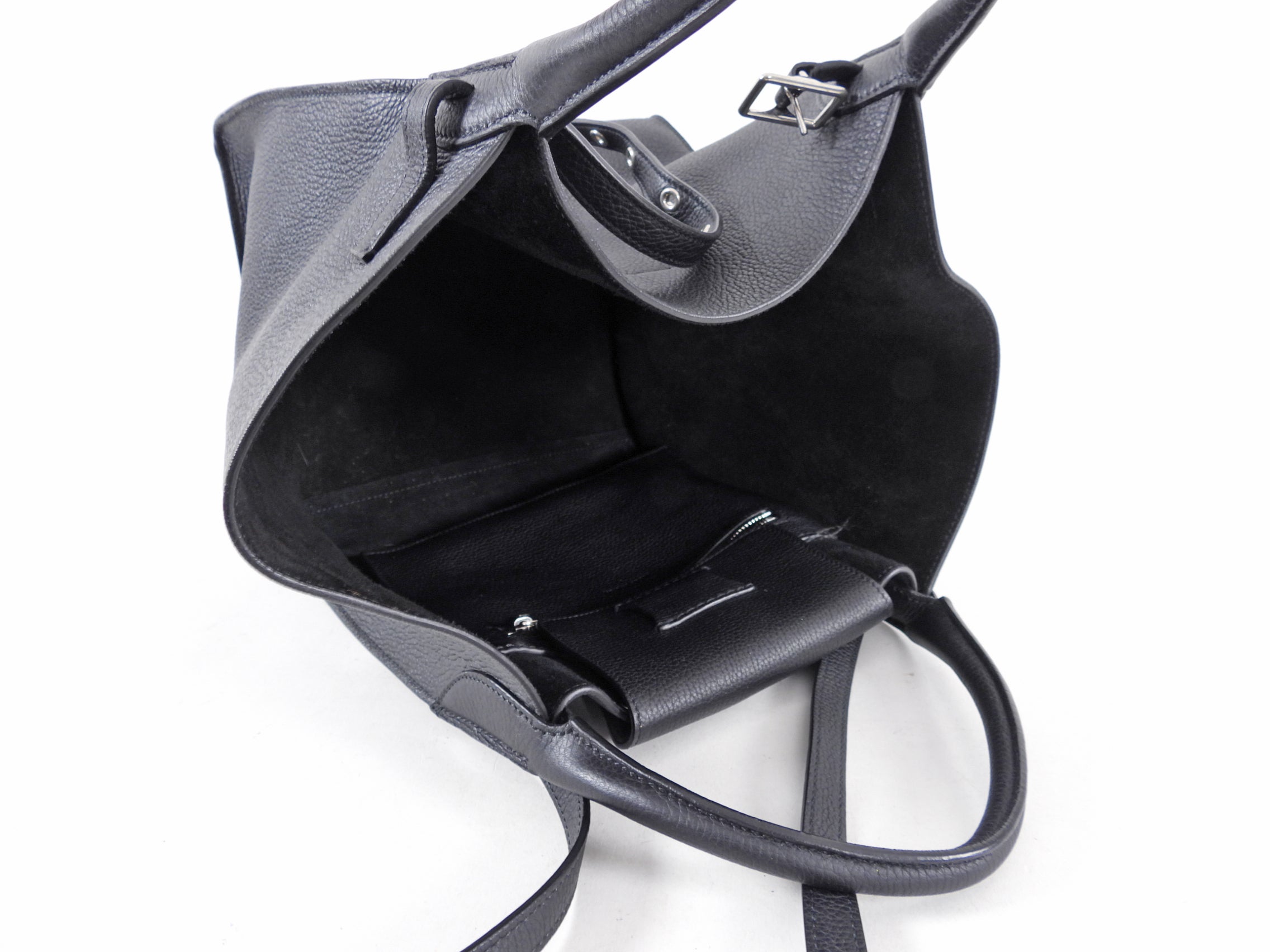 Celine Small Black Leather Tote Bag for Women - Stylish & Spacious Handbag for Work, Travel & Everyday Use