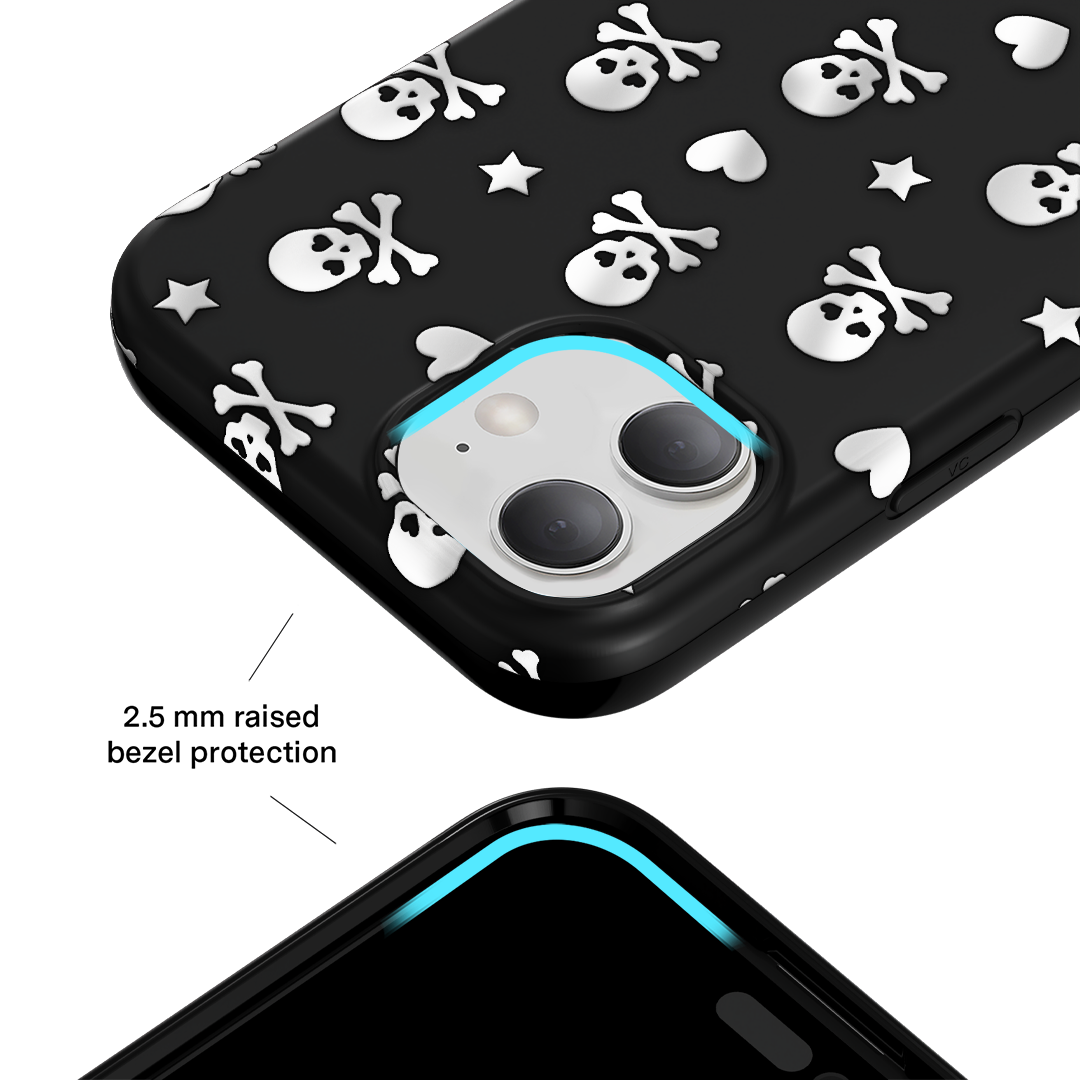 Stylish Chrome Skulls iPhone Case - Trendy Protective Cover for iPhone [Model] - Perfect for Everyday Use, Parties & Gifts