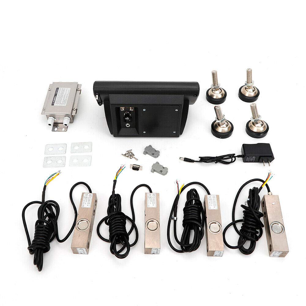 Heavy Duty Livestock Scale Kit - 5000lbs/2500kg Steel Beam Compression Load Cell Floor Scale for Cattle, Hogs, Pigs & Sheep with Digital Weight Indicator - US Stock - Perfect for Farm, Ranch & Veterinary Use