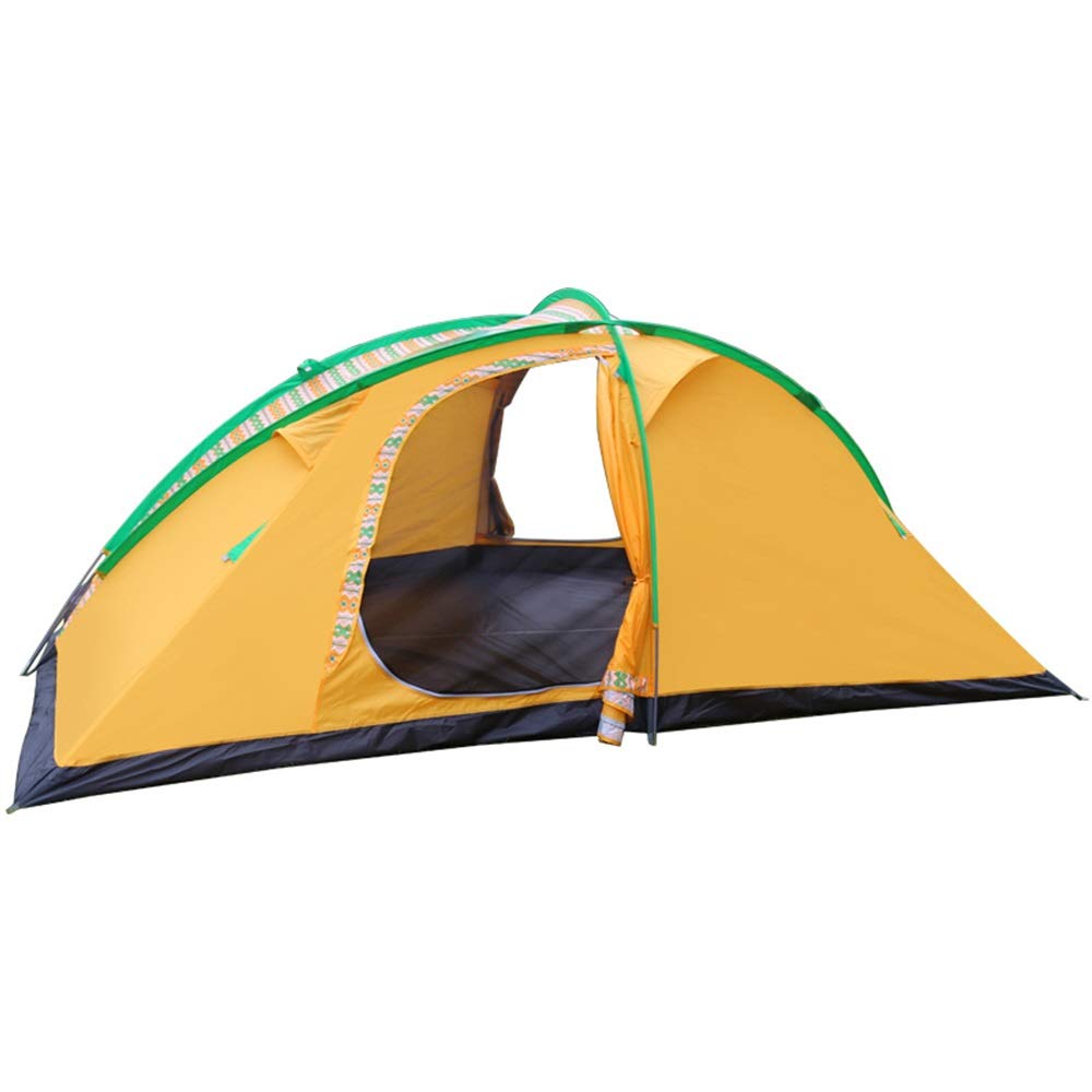 Outdoor Camping Tent with Carry Bag - Lightweight Waterproof River Camping Tent for Hiking & Backpacking (Yellow, One Size) - Perfect for Family Camping, Beach Trips & Outdoor Adventures