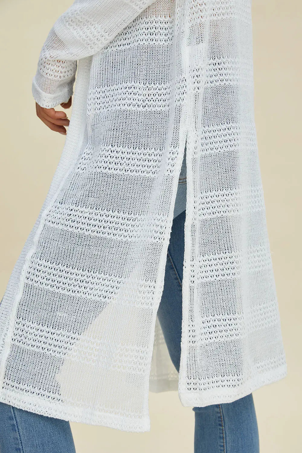 Double Take Full Size Open Front Longline Cardigan for Women | Soft & Cozy Knit Sweater | Perfect for Layering, Office Wear & Casual Outfits