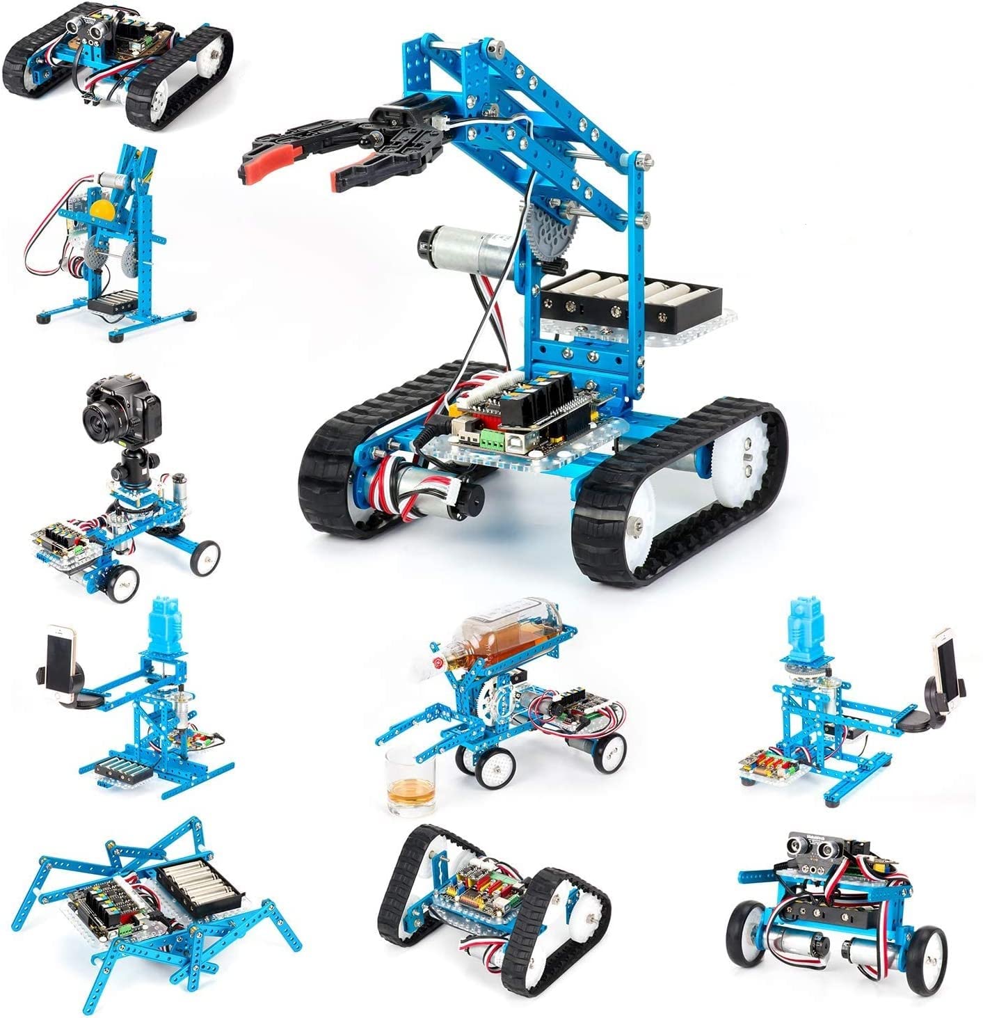Makeblock mBot Ultimate 10-in-1 STEM Robotics Kit - DIY Robot Building Toys with App Remote Control, Compatible with Arduino & Raspberry Pi | Educational Coding Kit for Teens & Adults | Perfect for STEM Learning, Programming Practice & Robotics Competitions