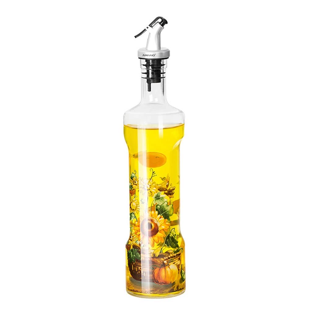 Premium 500ml Glass Olive Oil Dispenser & Vinegar Bottle - Healthy Kitchen Storage for Cooking, Salad Dressing, and Gourmet Recipes (Color: B) - Ideal for Home Chefs & Restaurants