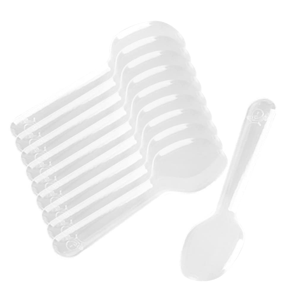 UPKOCH 200-Pack Mini Clear Plastic Spoons - Disposable Flatware for Ice Cream, Jelly, Desserts, Appetizers & Party Supplies | Perfect for Birthday Parties, Baby Showers & Catering Events
