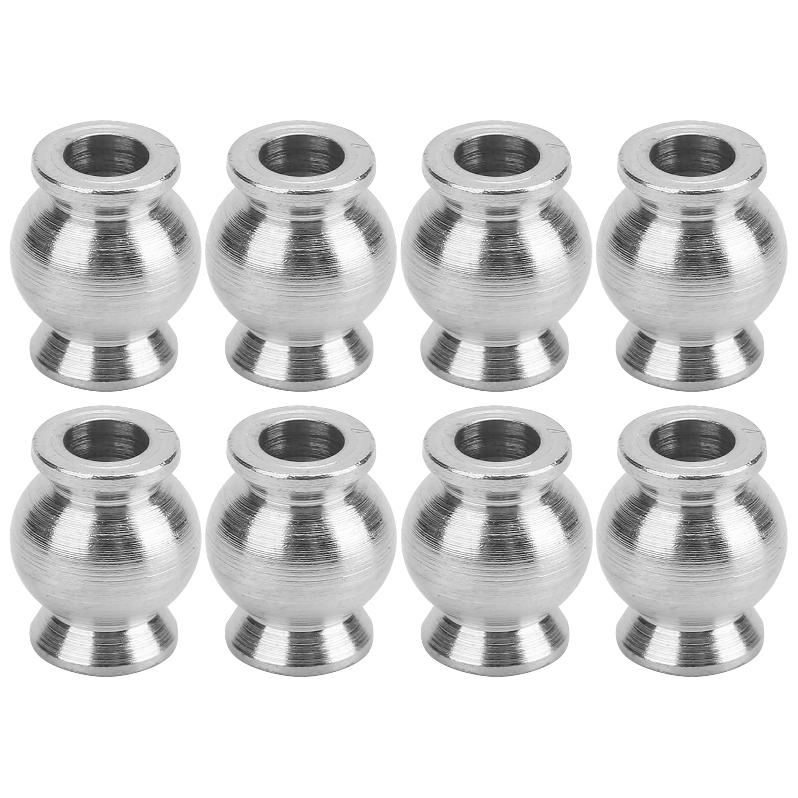 Dilwe 8Pcs Aluminum Alloy 1/8 RC Ball Head Joints - Compatible with Axial, Tamiya, Redcat, Himoto 1/8 Scale RC Cars - Perfect for Off-Road RC Vehicle Suspension Upgrades and Crawler Modifications