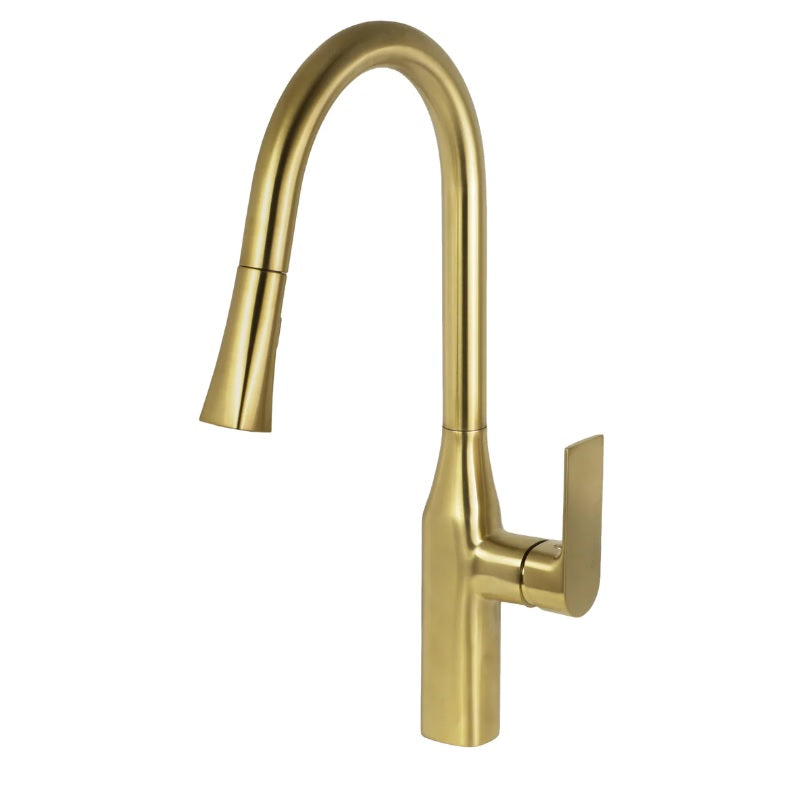 KODAEN F23134 Single Hole Pull Down Sprayer Kitchen Faucet - High Arc Modern Design for Easy Washing & Cleaning Dishes, Pots & Vegetables