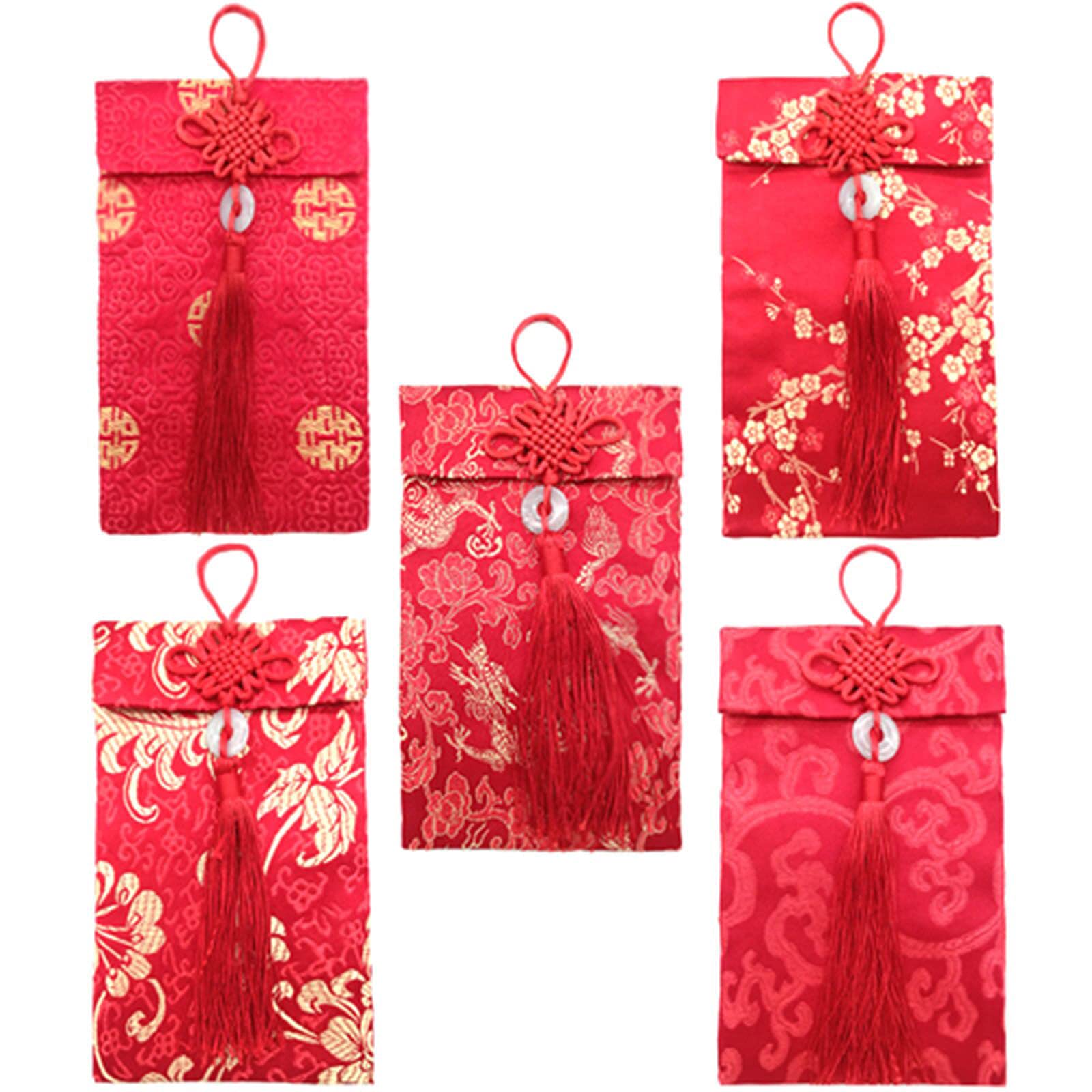 Premium Chinese Silk Red Envelopes - Lucky Money Gift Bags for Chinese New Year, Birthday & Wedding Celebrations | Traditional Festive Gifts for Holidays, Parties & Special Occasions