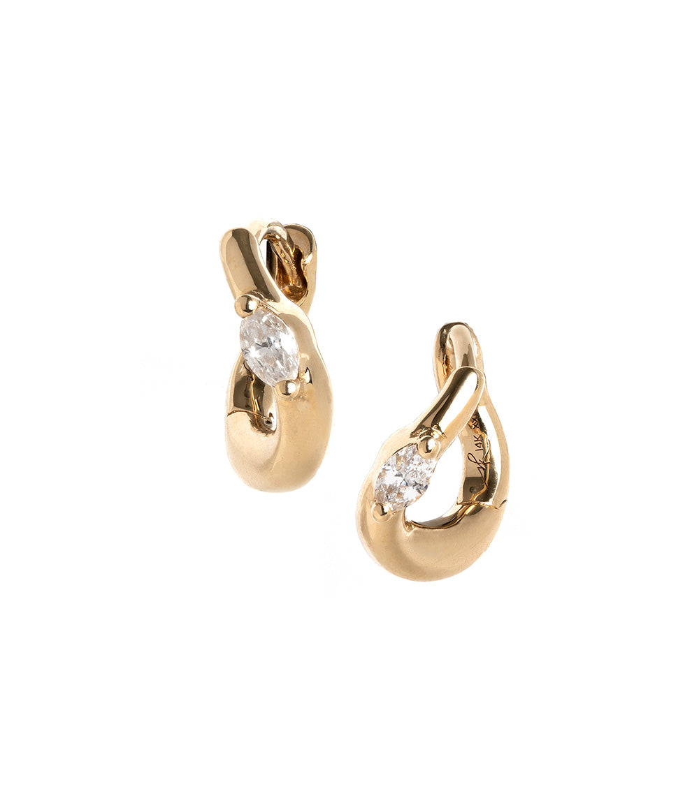 Mini Melt Huggie Earrings - Dainty Gold Hoop Huggie Earrings for Women, Minimalist Small Hoop Earrings for Everyday Wear, Perfect for Work, Date Night & Casual Outfits