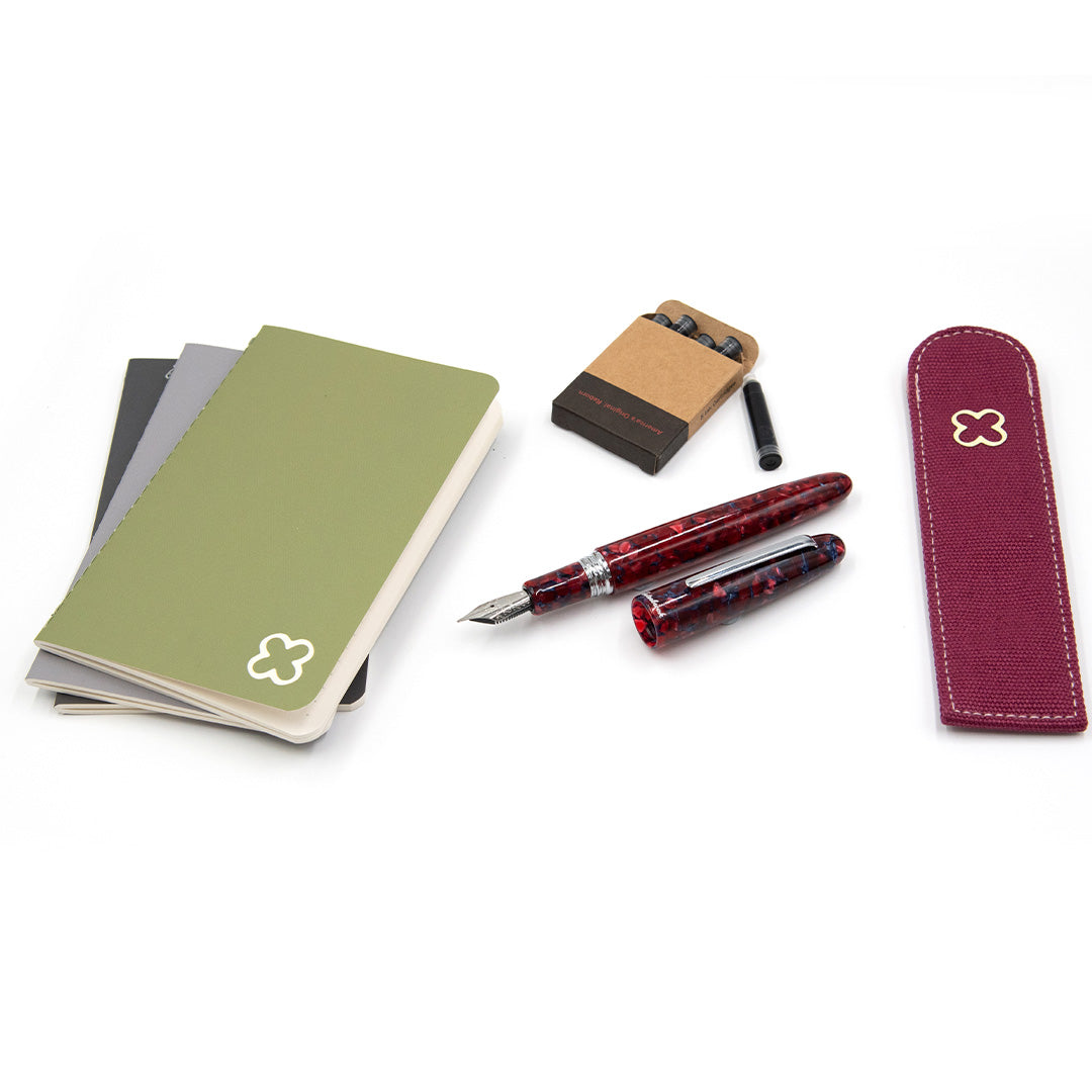Esterbrook Estie Oversize Scarlet Fountain Pen with Gift Box - Premium Writing Instrument for Calligraphy, Journaling & Elegant Gifting