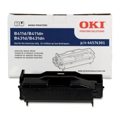 Okidata 44574301 Black Image Drum Replacement for B411 B431 Series Printers - 20,000 Page Yield - Compatible with Office & Home Printing