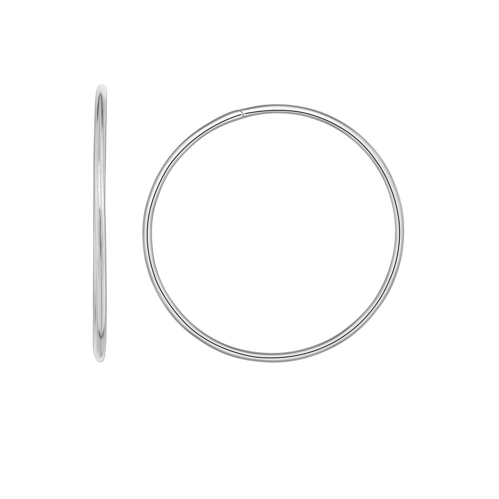 14K Gold 1.2x30mm Endless Hoop Earrings for Women - Hypoallergenic Luxury Hoops for Everyday Wear & Special Occasions