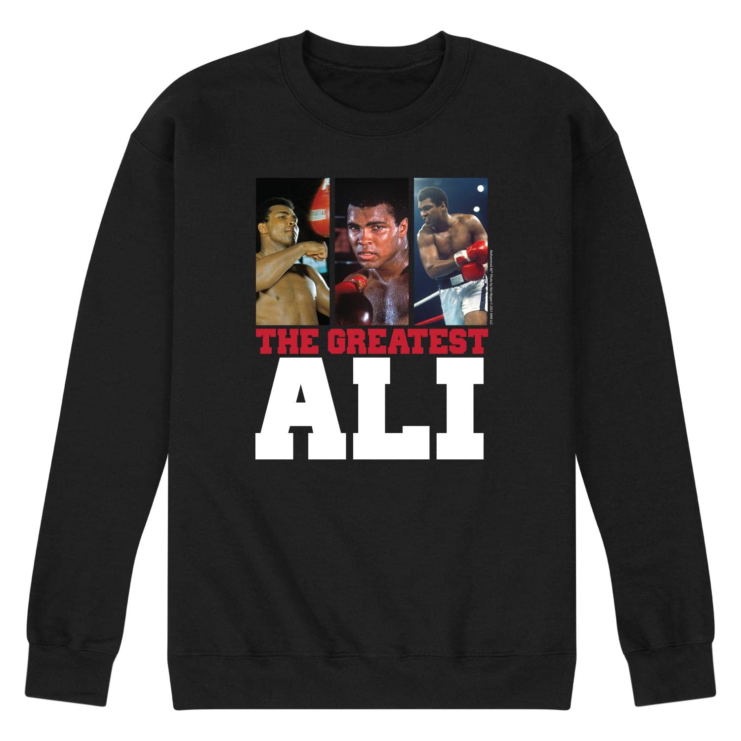HYBRID APPAREL Muhammad Ali Men's Fleece Pullover Sweatshirt | Soft Crewneck Fleece Hoodie for Men | Boxing Gym Workout & Casual Streetwear