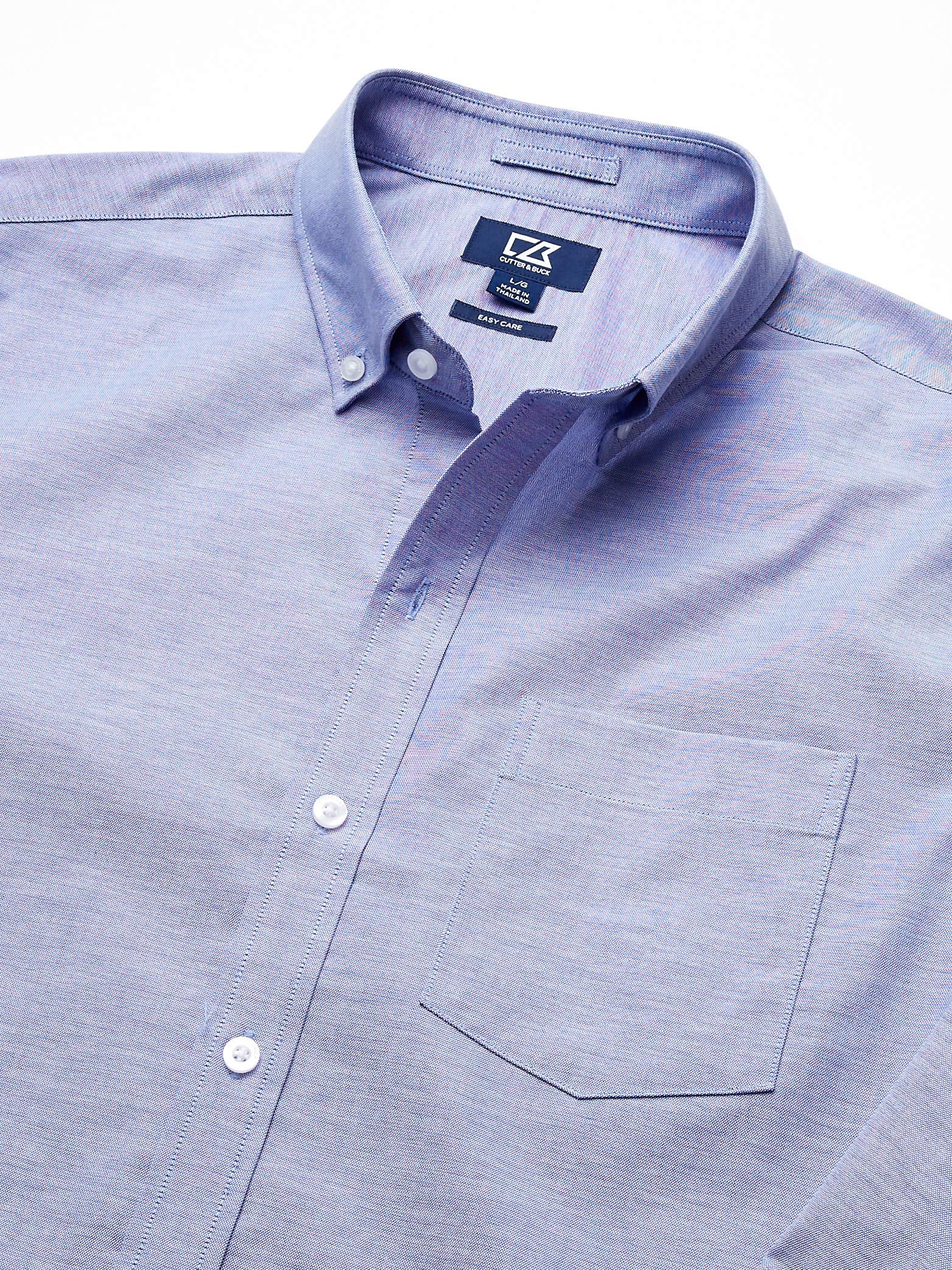 Cutter & Buck Men's Epic Easy Care Stretch Oxford Stripe Button Down Dress Shirt - Comfortable Business Casual & Office Wear for Professional Men