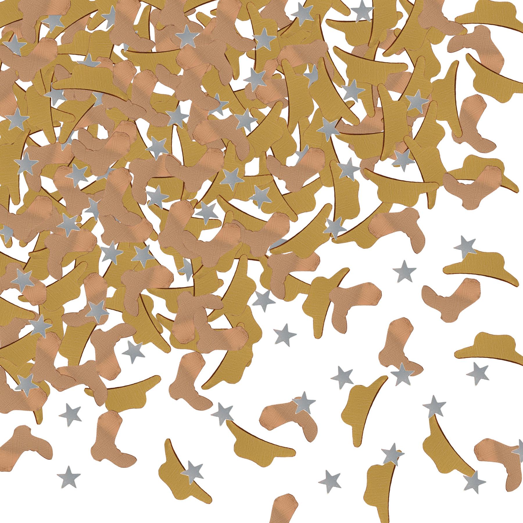 12 Pack Beistle Western Confetti Decorations - Copper, Gold, Silver (1 Oz per Pack) | Perfect for Cowboy Parties, Wild West Themed Events & Western Weddings