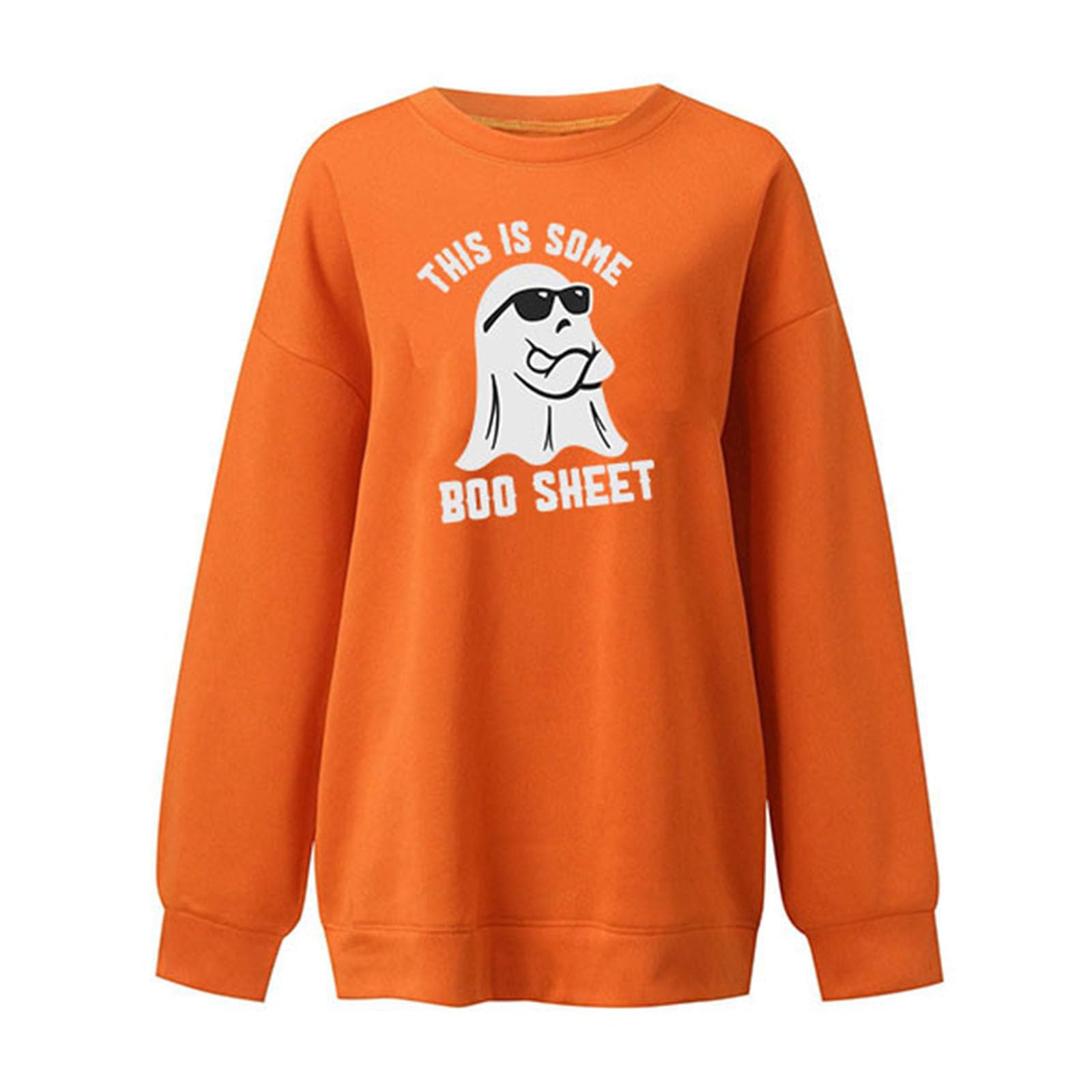 Ceboyel Oversized Crewneck Women's Sweatshirt - Funny Cute Halloween Fall Long Sleeve Tops for Casual Wear and Seasonal Outfits