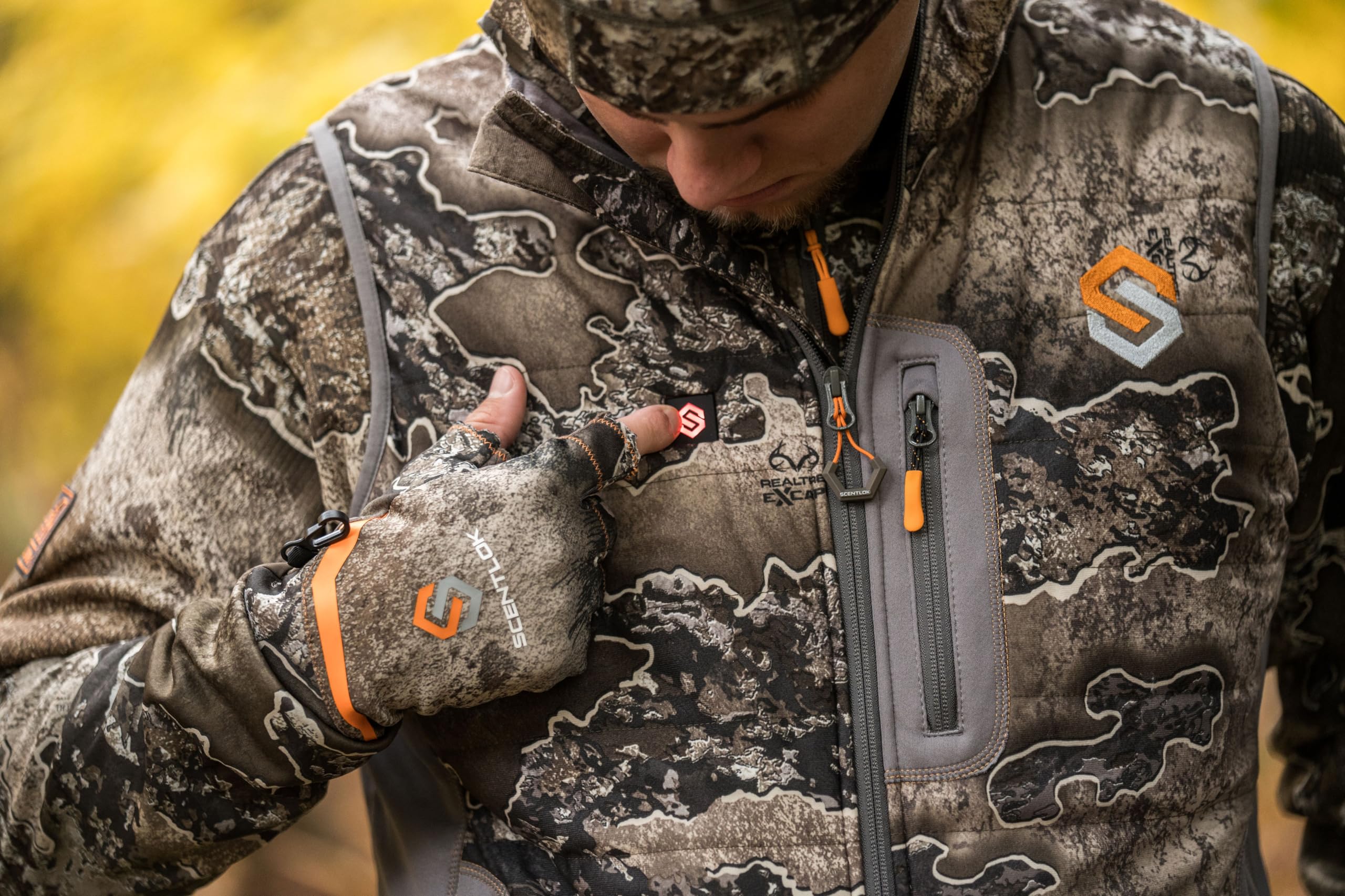 ScentLok BE:1 Reactor Plus Men's Electric Heated Hunting Vest - Battery Powered Warm Jacket for Cold Weather Outdoor Activities - Ideal for Hunting, Camping & Winter Sports