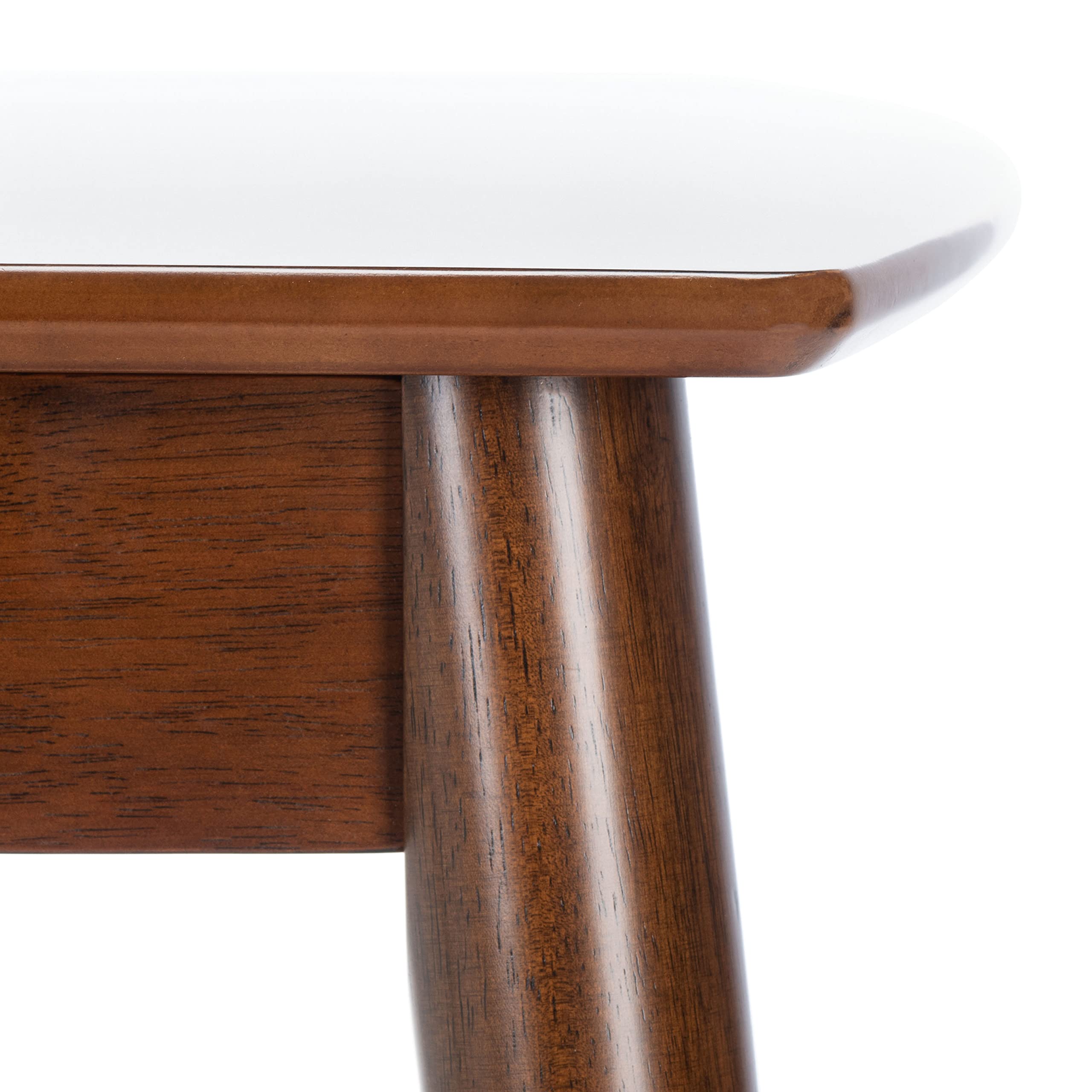 SAFAVIEH Home Collection Varda Walnut Manual Extension Dining Table - Expandable Wooden Table for Small Space Dining Rooms & Entertaining Guests