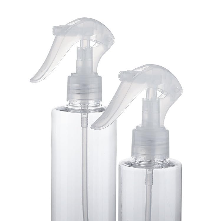 KIRA 250ML Clear Fine Mist Spray Bottle - 2 Pack, Durable Refillable Plastic Travel Atomizer for Cleaning, Gardening, Beauty & Hair Care | Portable for Home, Salon & Outdoor Use