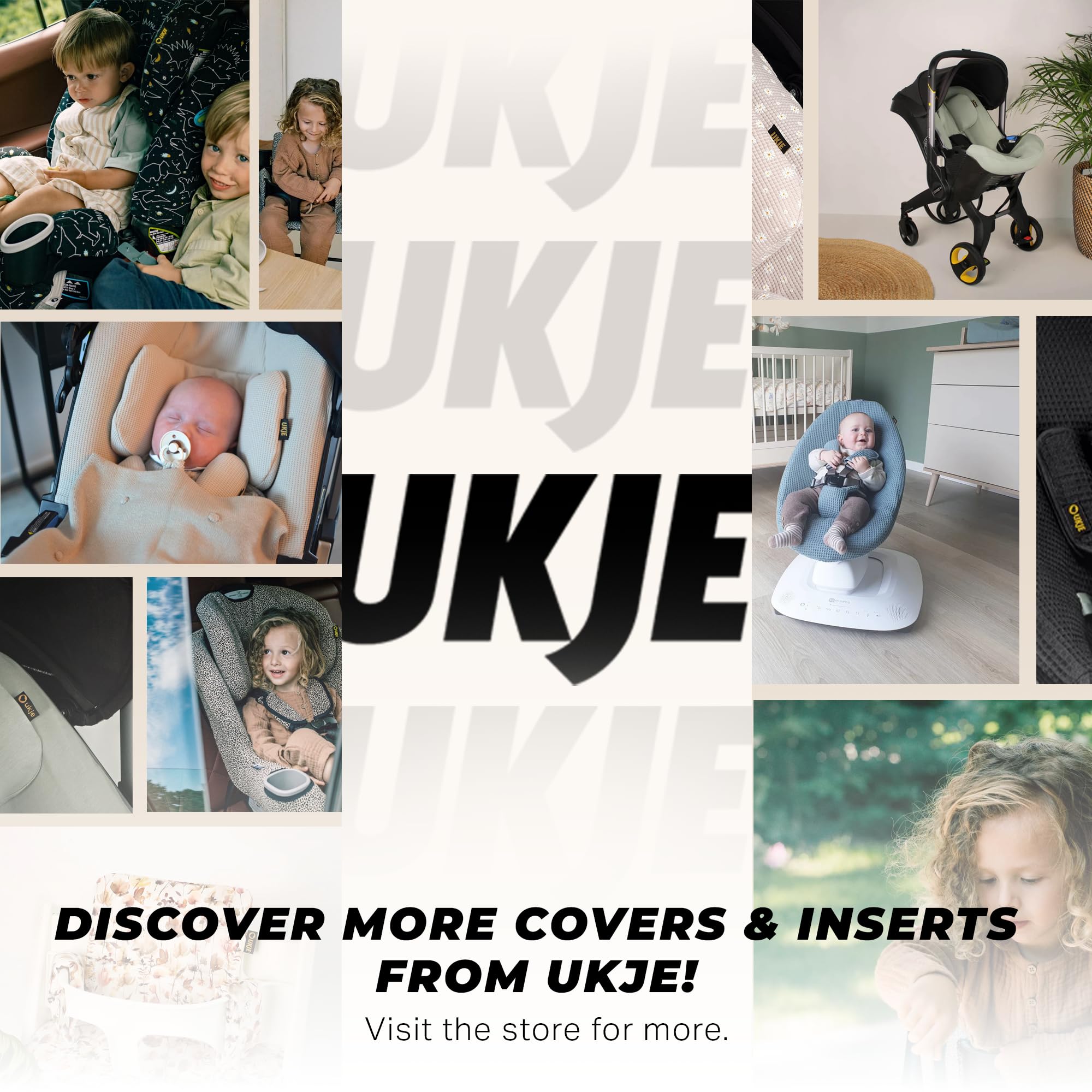 UKJE Doona Car Seat Cover - Waterproof Stroller Protector, Soft Cotton Infant Car Seat Liner for Newborns | Easy to Clean & Install | Perfect for Travel, Shopping & Outdoor Adventures (Black Waffle)