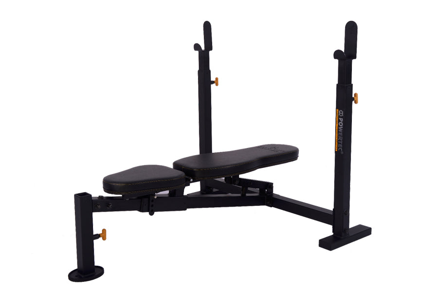 Powertec Streamline Olympic Weight Bench - Heavy Duty Adjustable Workout Bench for Strength Training & Home Gym - Perfect for Weightlifting, Bodybuilding & Fitness Enthusiasts