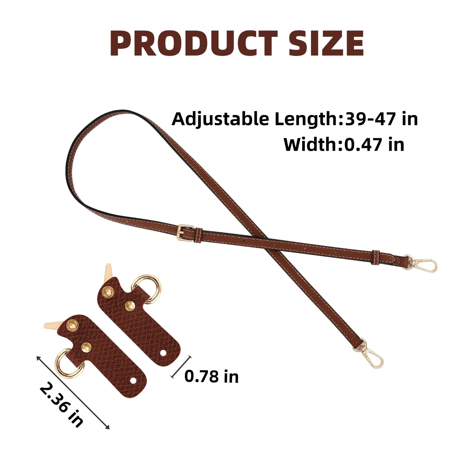Longchamp Mini Bag Strap Kit - Crossbody Shoulder Strap Replacement for Le Pliage Small Pouch | Durable & Adjustable Handbag Accessory | Perfect for Travel, Work & Everyday Use