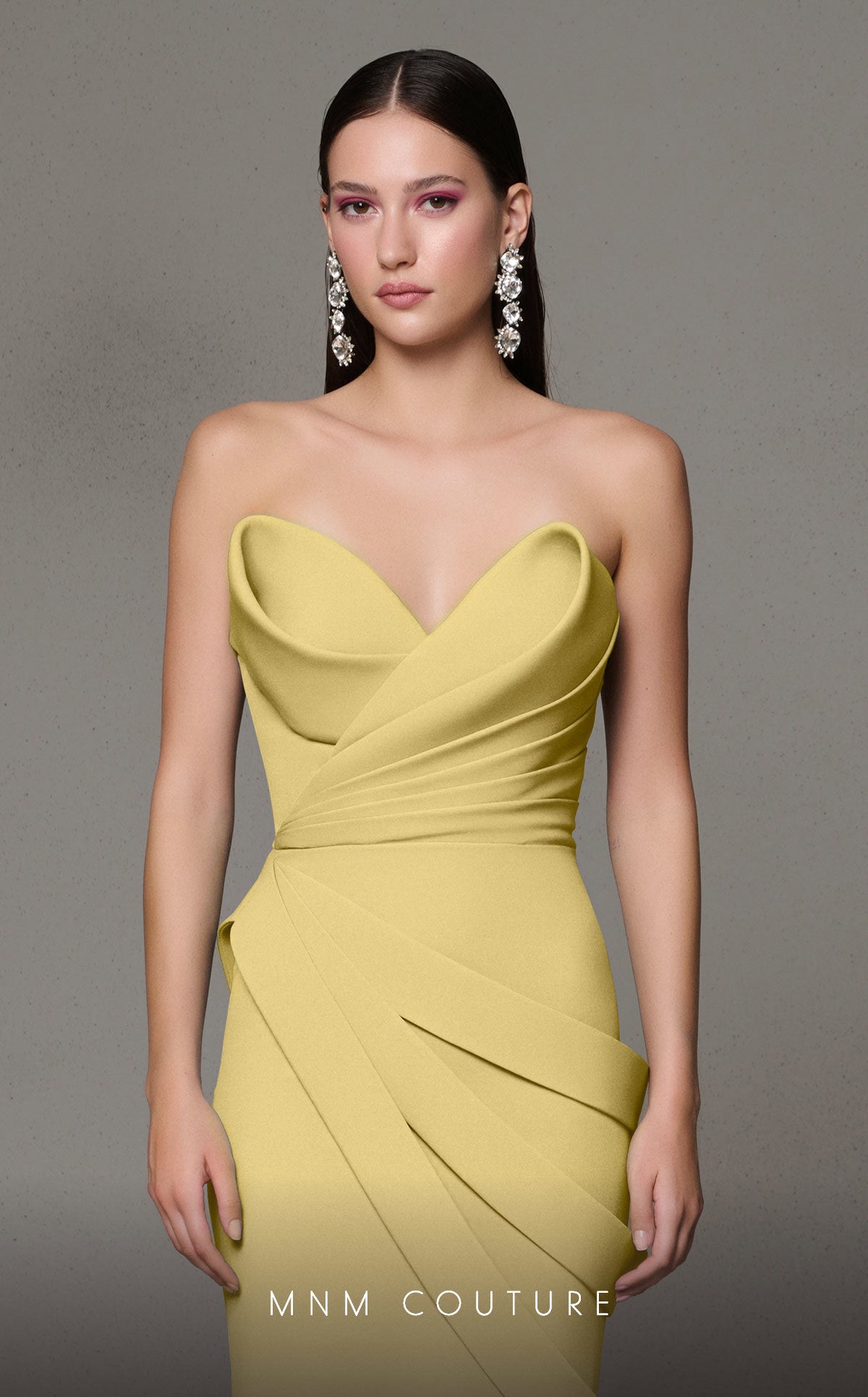 Charlotte Strapless Pleated Sweetheart Gown by MNM Couture | Elegant Evening Dress for Prom, Wedding & Formal Events | Style N0637