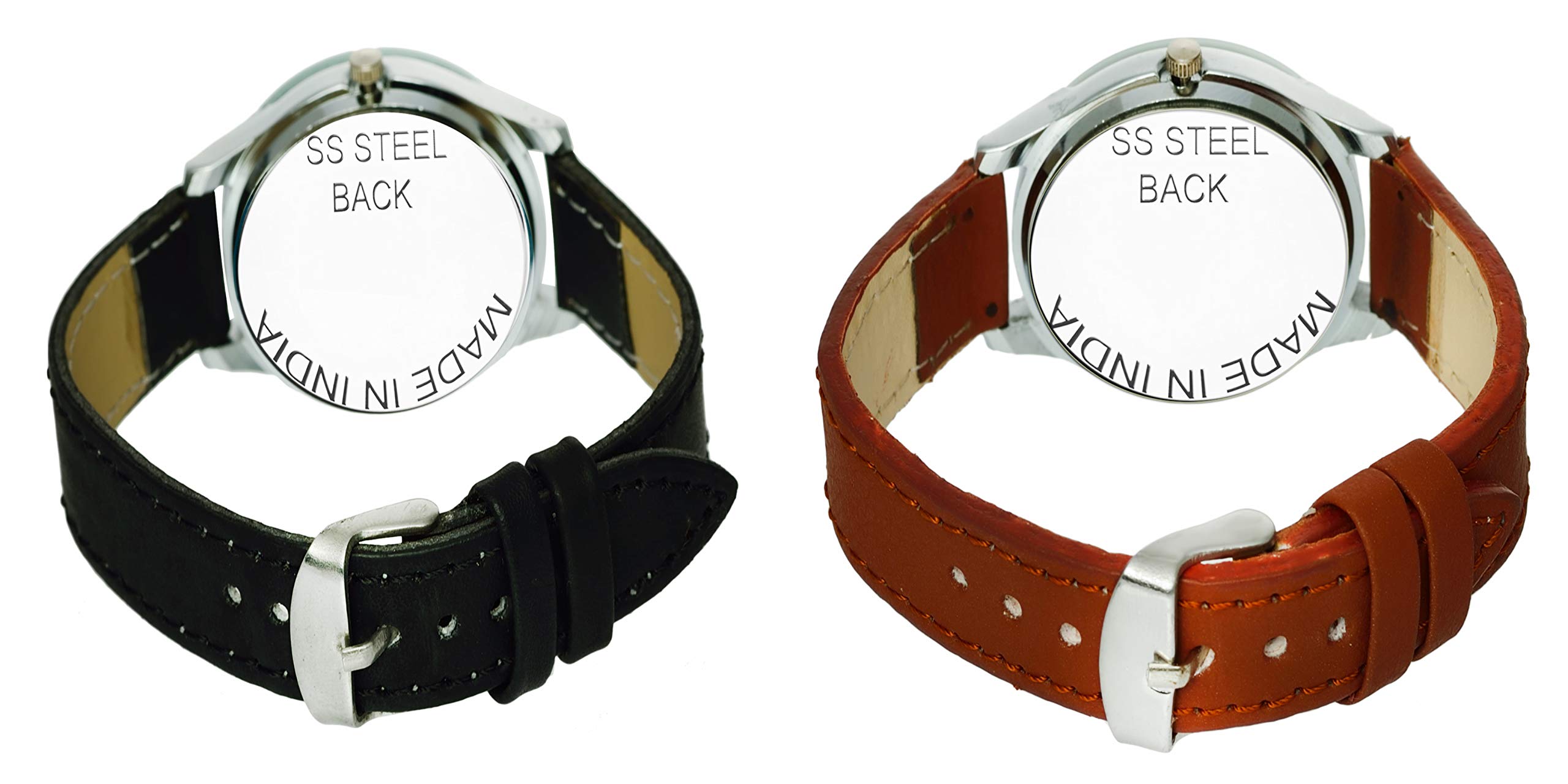 Acnos® Premium Black & Brown Fasttrand Analog Watches for Women & Girls - Pack of 2 (605-BLK-BRN) | Stylish Fashion Accessory for Everyday Wear, Office & Special Occasions