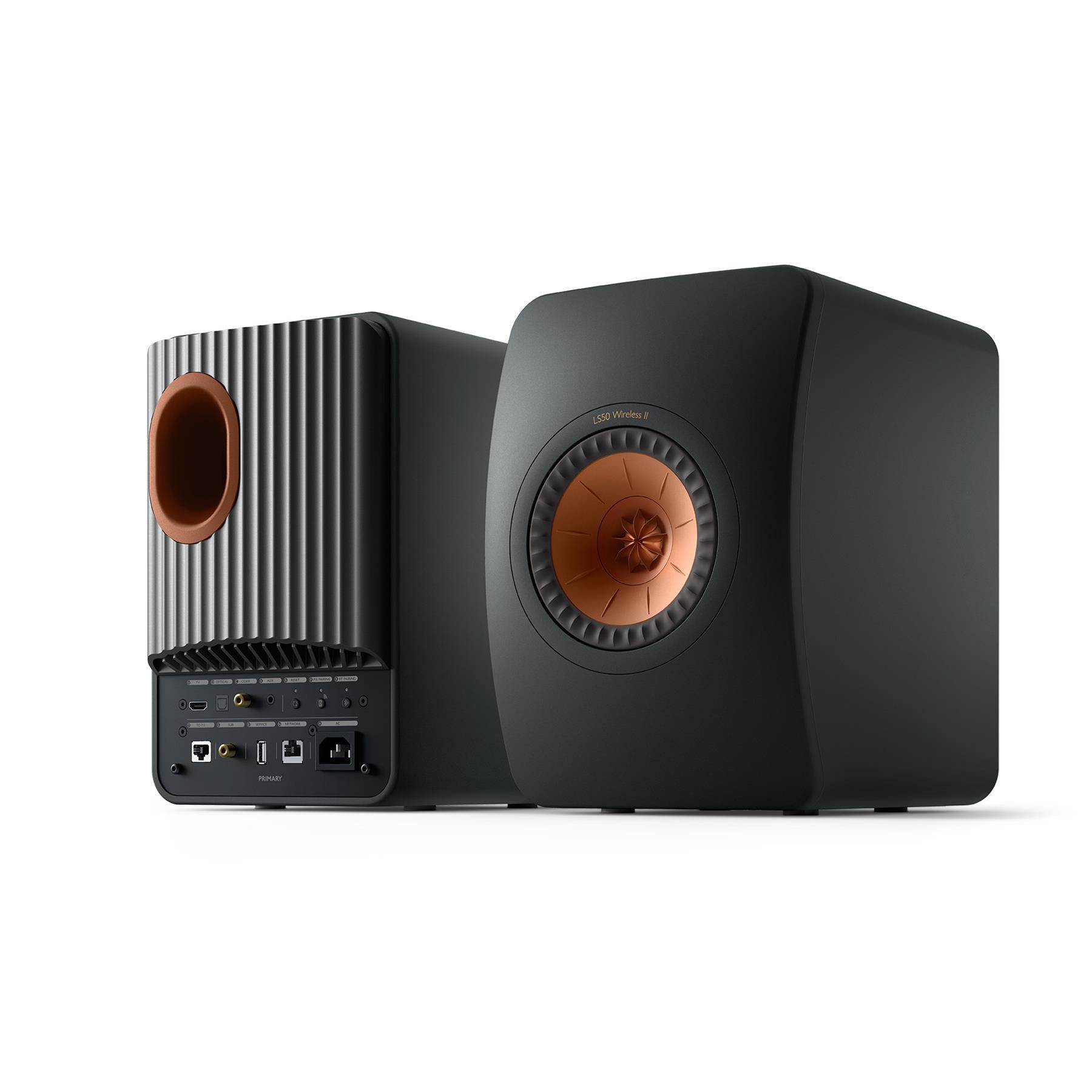 KEF LS50 Wireless II HiFi Powered Bookshelf Speakers - Premium Bluetooth & WiFi Streaming for Home Audio, Music & Movie Theater Systems - Perfect for Living Rooms, Studios & Home Theaters