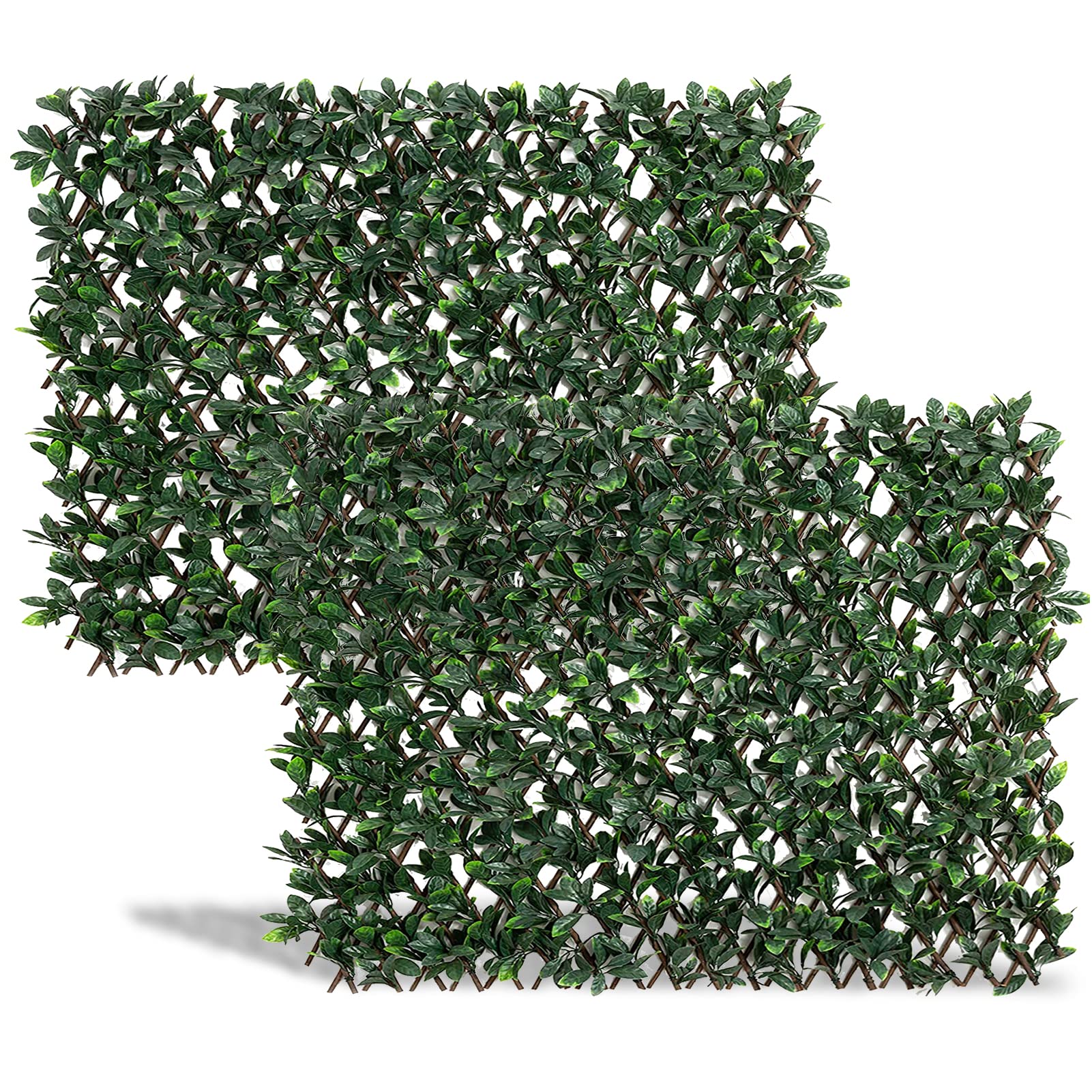 DOEWORKS Expandable Fence Privacy Screen - 2PCS Artificial Ivy Fencing Panels for Balcony, Patio, Backyard & Garden Decor | UV Resistant Outdoor Privacy Barrier for Home, Wedding Backdrop & Landscape Design
