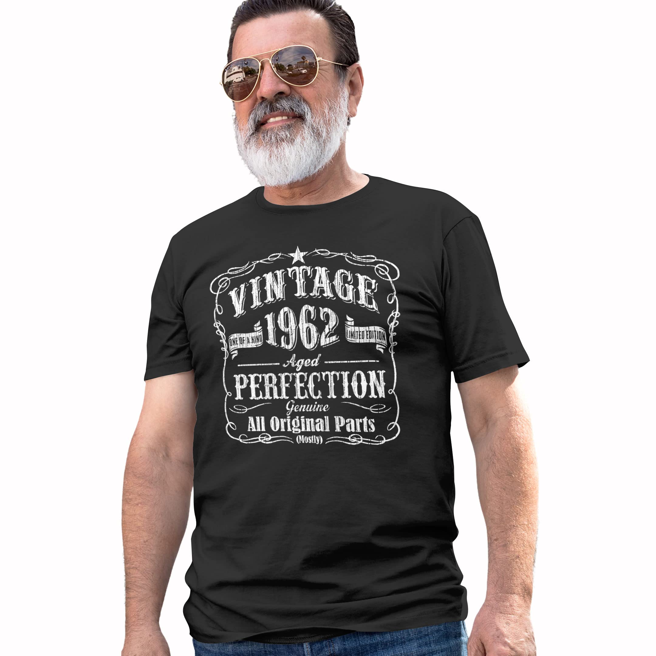 Vintage 1960s Birthday T-Shirt for 62nd Birthday - Retro 60 Year Old Made in USA Cotton Tee - Perfect for Milestone Celebrations & Gift Giving