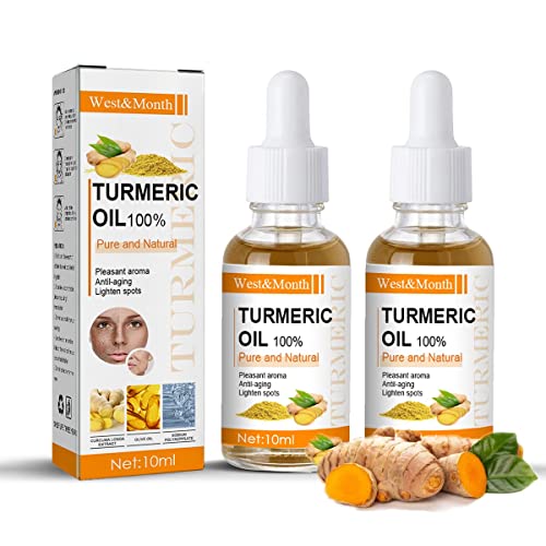 ReveAge Turmeric Dark Spot Corrector Serum for Face - 2PCS, Brightening & Moisturizing Skin Care Treatment for Hyperpigmentation & Uneven Skin Tone - Perfect for Daily Skincare Routine & Night Repair