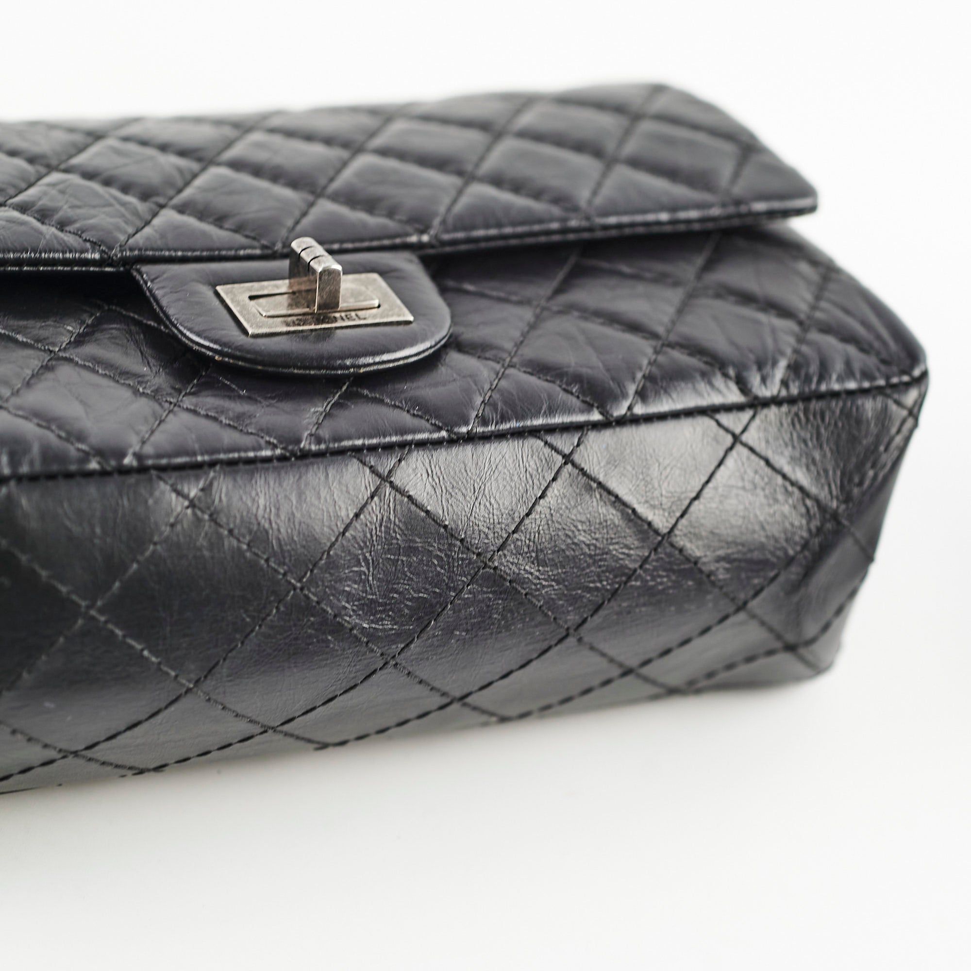 Chanel Reissue 225 Black Leather Flap Bag - Classic Luxury Handbag for Women | Perfect for Evening Events, Work & Special Occasions