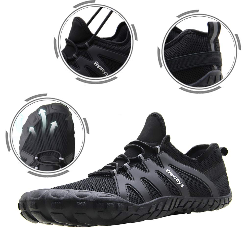 Weweya Barefoot Shoes for Men - Minimalist Running & Cross Training Shoes | Lightweight, Flexible & Breathable for Gym, Trail & Everyday Wear
