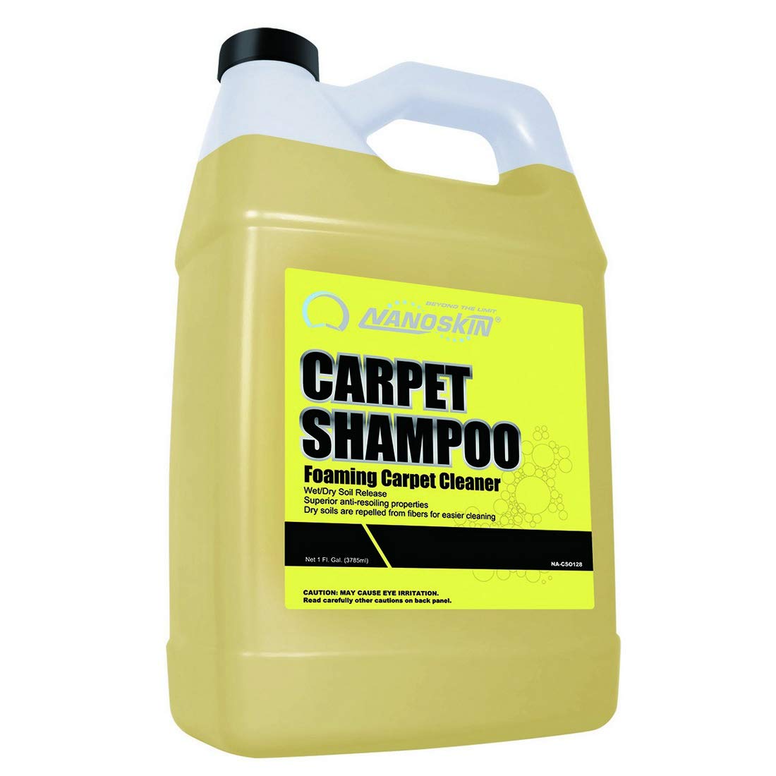 Nanoskin Concentrated Foaming Carpet Shampoo Cleaner 1 Gallon - Powerful Pet Stain Remover, Anti-Resoiling Formula, Wet/Dry Soil Release, Dilutes Up to 19:1, Safe for Stain-Resistant Carpets - Ideal for Home, Office & Commercial Deep Cleaning