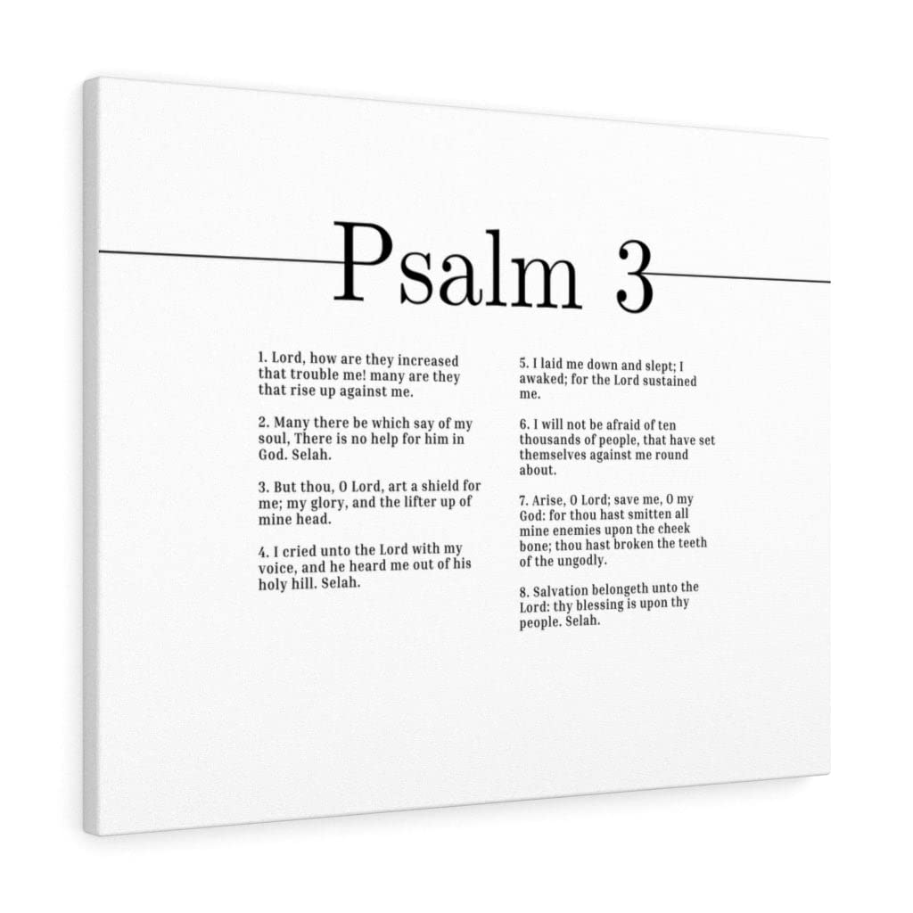 Christian Wall Art with Bible Verse - 'Arise, O Lord' Psalm 3 Scripture Print - Ready to Hang Religious Home Decor for Living Room, Bedroom & Church