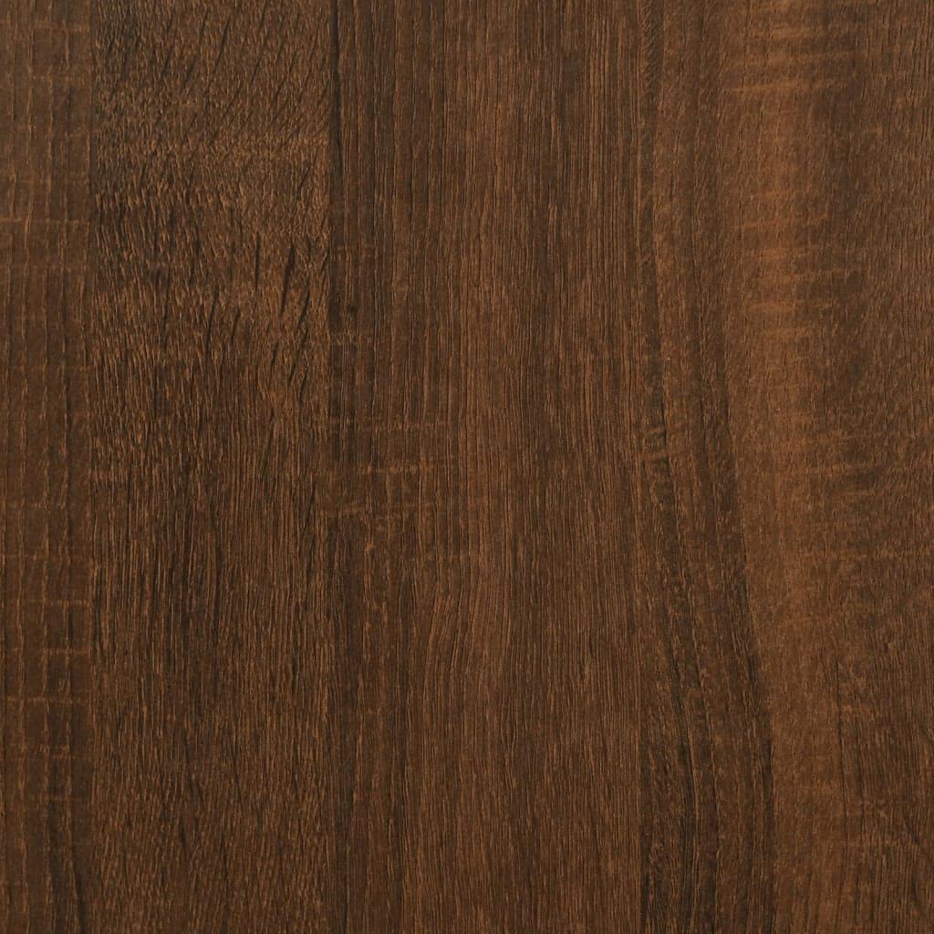 Modern Brown Oak Coffee Table Set - Engineered Wood Nesting Tables with Spacious Surface & Hidden Storage | Perfect for Living Room, Lounge & Small Spaces