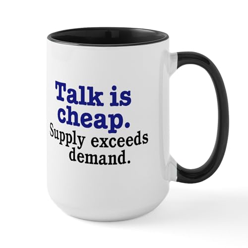 White/Black Inside - Talk Is Cheap Mugs