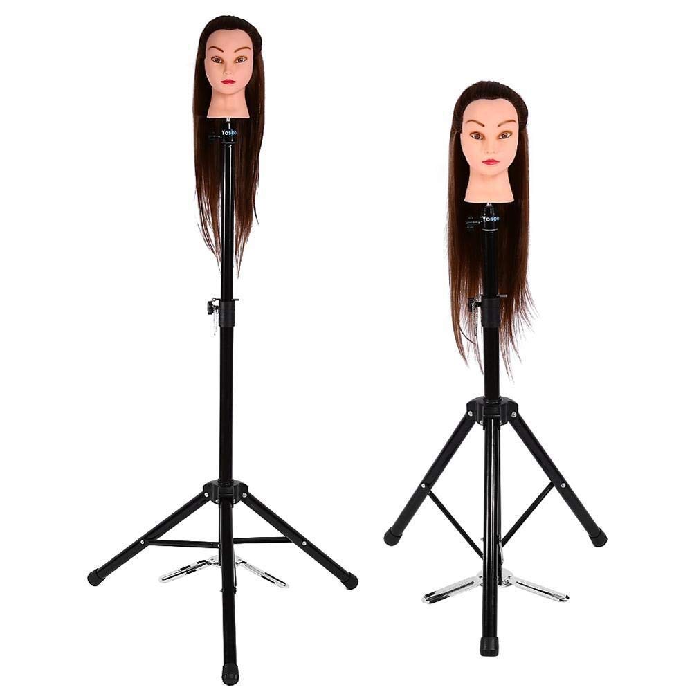 Adjustable Wig Stand Mannequin Tripod - Professional Hairdressing Training & Styling Tool for Synthetic & Human Hair Wigs - Perfect for Salon, Cosplay, and Home Hair Care