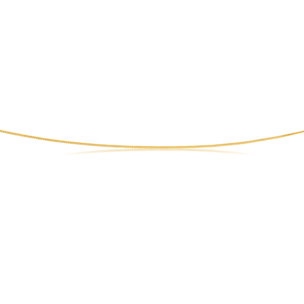 9ct Yellow Gold 45cm Curb Chain Necklace for Women - Elegant Layering Jewelry for Everyday Wear, Gifts & Special Occasions