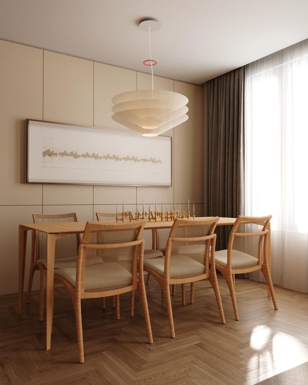 Modern Floating Pendant Lamp - Adjustable Hanging Light Fixture for Living Room, Bedroom, Dining Room - Perfect for Home Decor, Indoor Lighting, and Creating Ambient Atmosphere