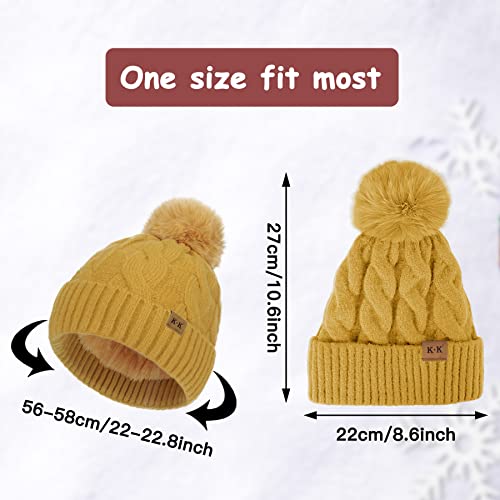 Cozy Fleece Knitted Winter Hat for Men & Women - Warm Beanie for Cold Weather - Perfect for Skiing, Snowboarding & Outdoor Activities