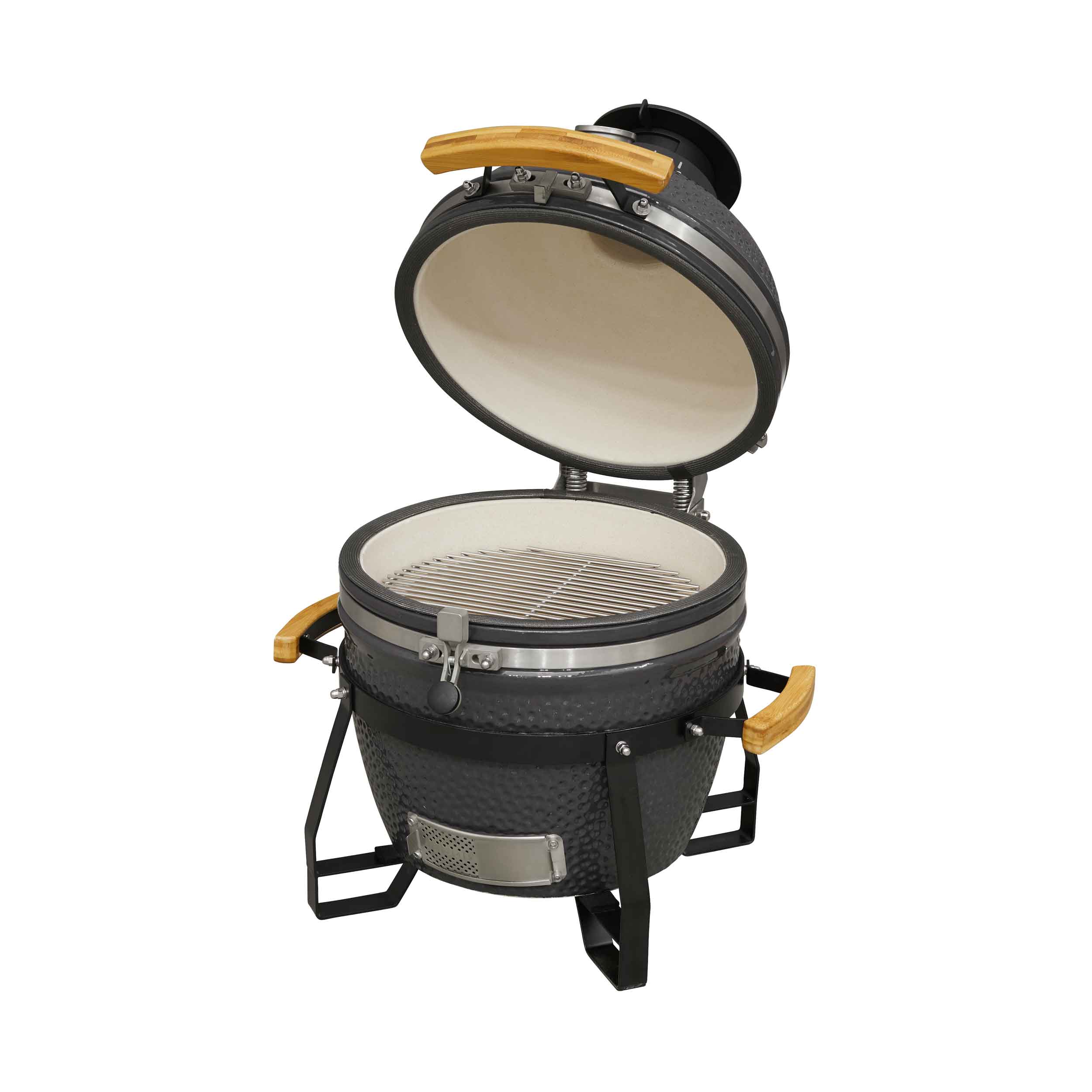 Premium Ceramic Kamado Grill & Smoker - 16 Inch (40cm) Outdoor Charcoal BBQ Oven for Backyard, Patio, and Camping - Perfect for Grilling, Smoking, Baking, and Roasting - Model DG158