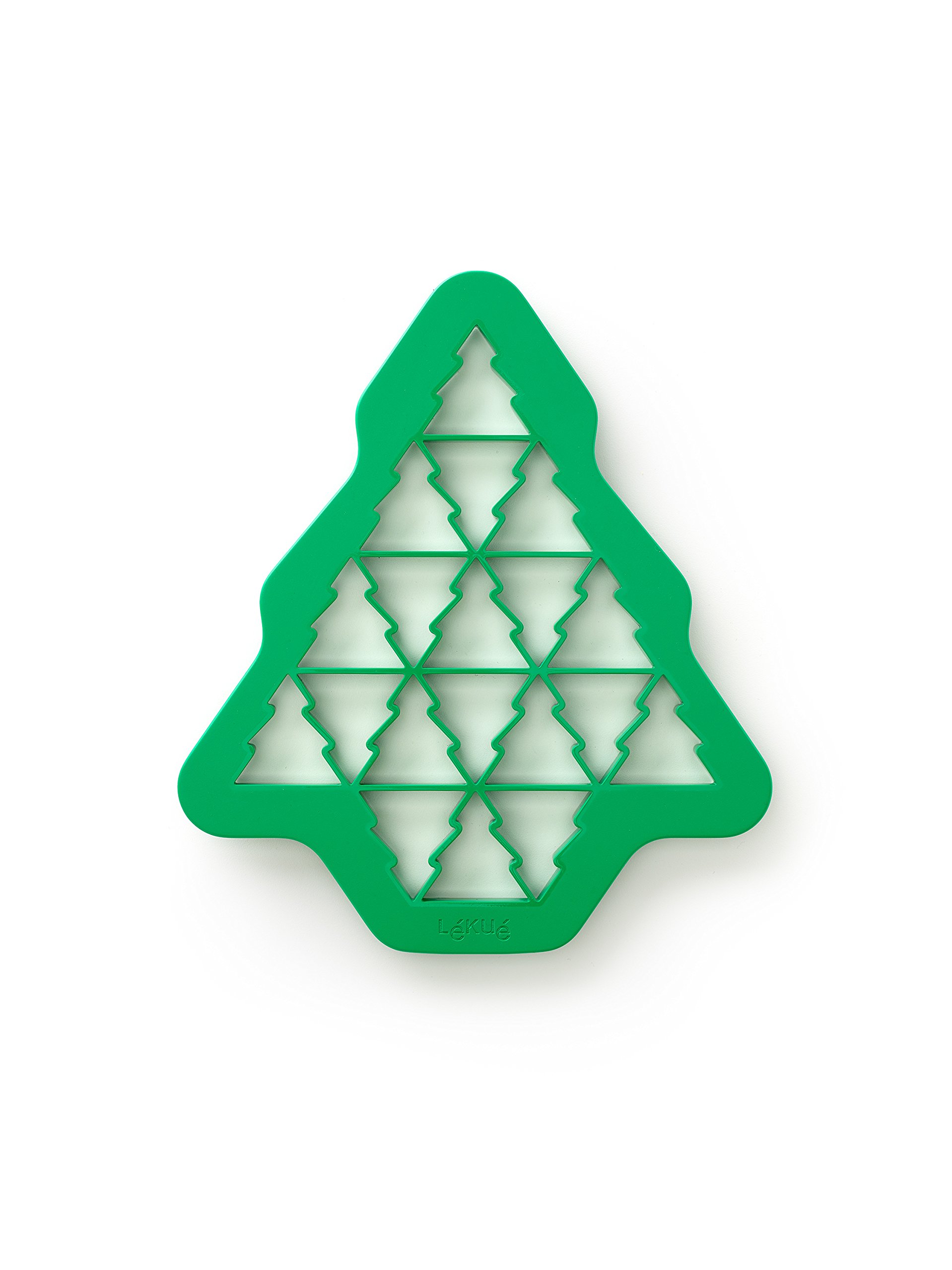 Lekue Christmas Tree Cookie Cutter Puzzle - Green Holiday Baking Decorations for Christmas Cookies, DIY Desserts & Festive Party Treats