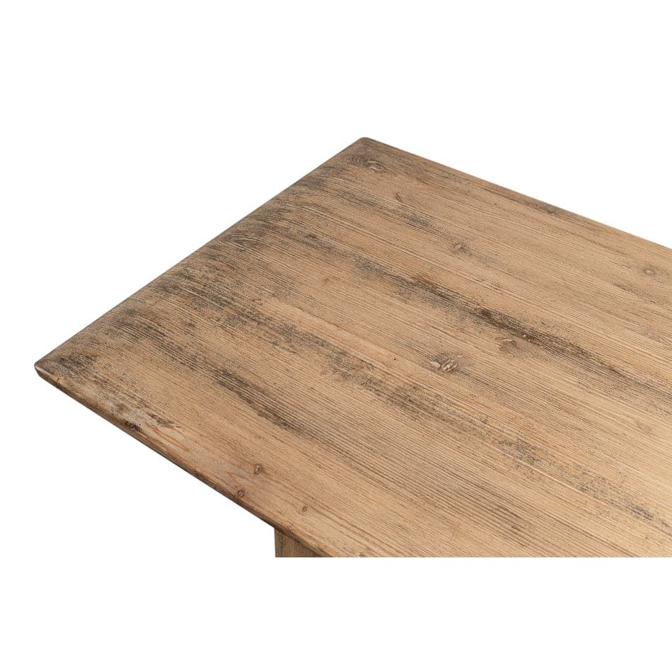 Andre Solid Wood Dining Table - Natural Finish for Modern Farmhouse & Rustic Dining Rooms - Perfect for Family Gatherings & Dinner Parties