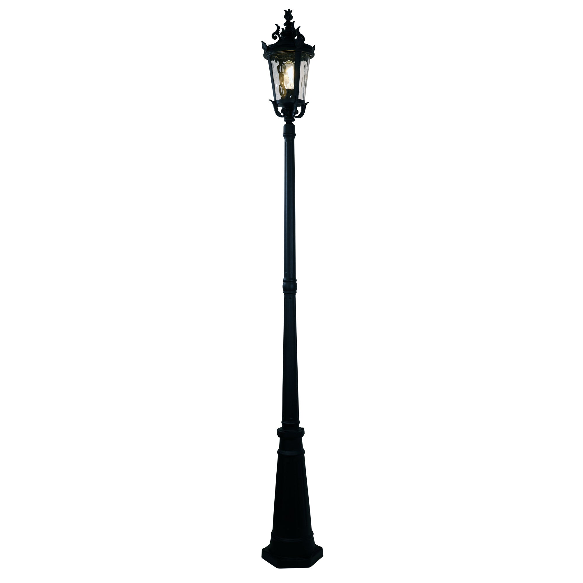 ALBION Black IP44 E27 221cm Traditional Outdoor Post Light for Garden, Pathway, and Driveway Lighting