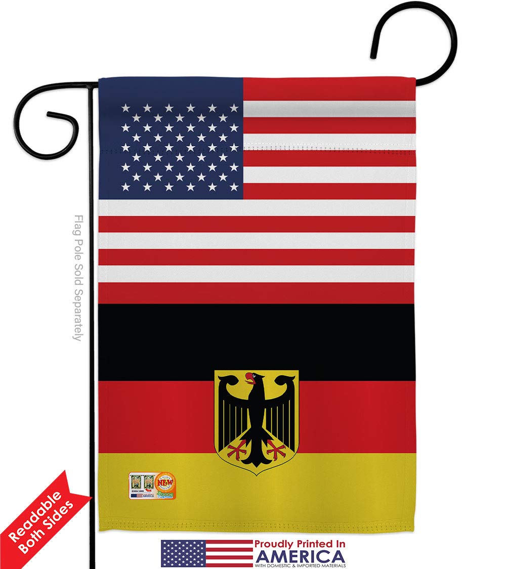 Germany US Friendship Garden Flag Set - Double-Sided 13x18.5in - Yard Decor Gift