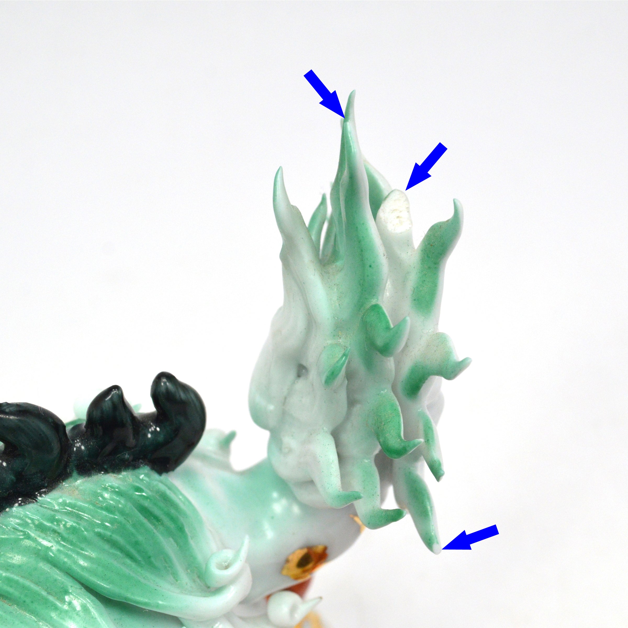 Chinese Foo Dog Porcelain Figurine - Imperial Temple Guardian Statue (Female 1 of 2) | Asian Home Decor, Feng Shui Protection, Gift for Collectors