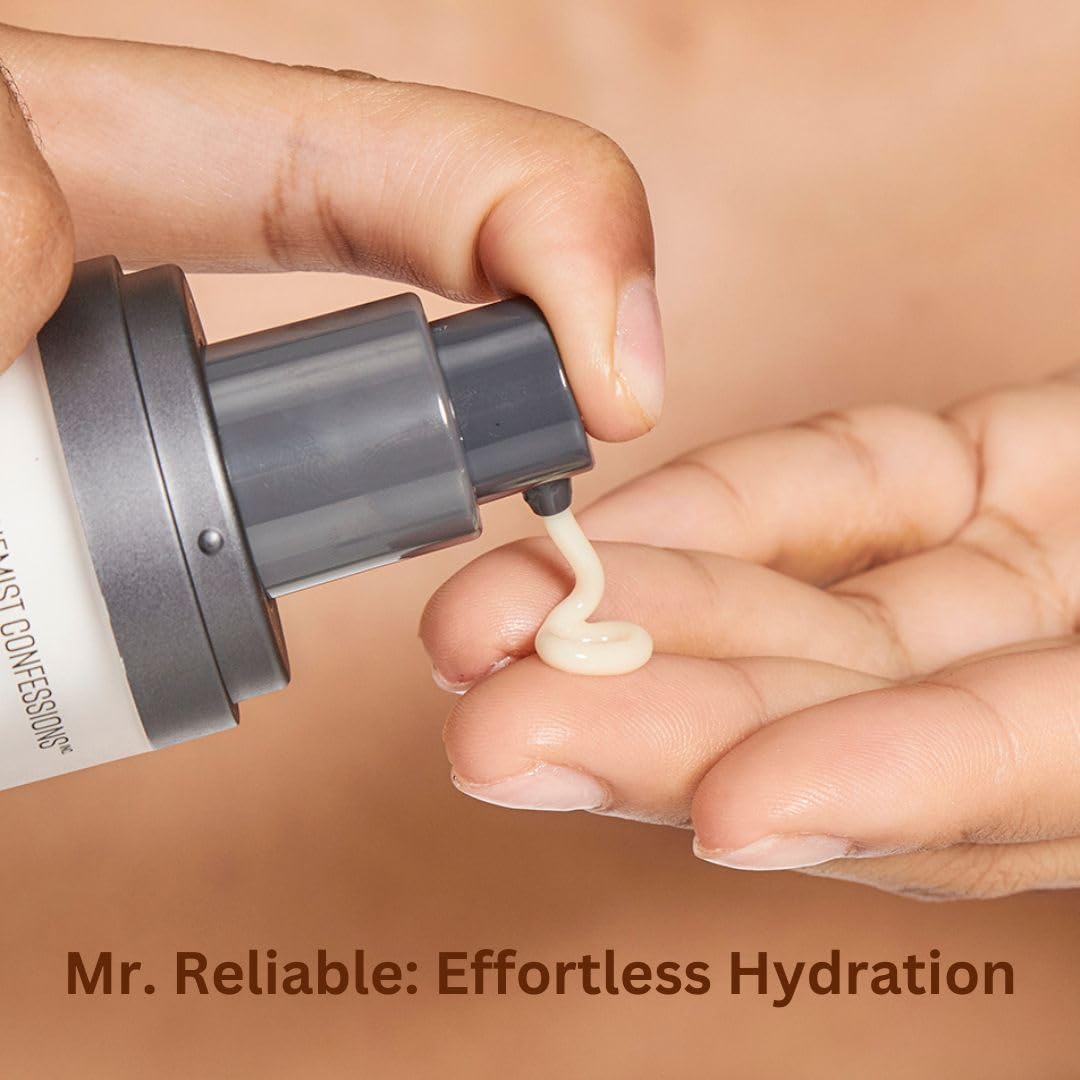 Chemist Confessions Mr. Reliable Lightweight Moisturizing Face Lotion for Dry, Oily & Sensitive Skin - 50ml | Daily Hydration for Men & Women | Perfect for Day & Night Use