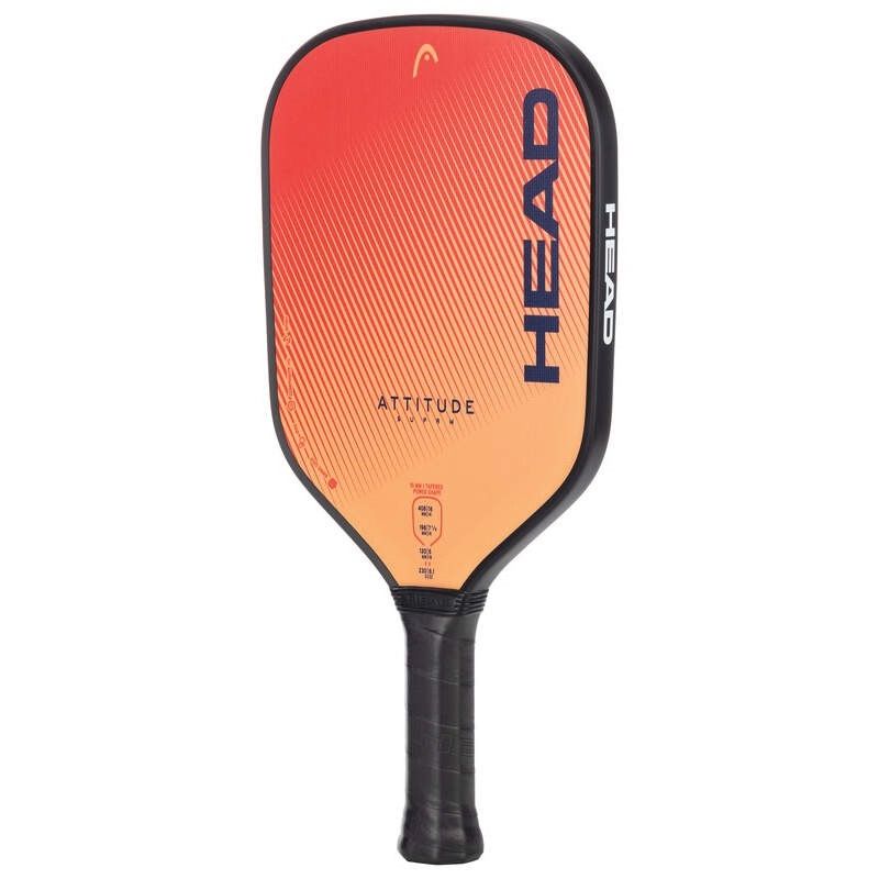 HEAD Attitude SUPRM Pickleball Paddle - Premium Carbon Fiber Paddle for Competitive Play - Perfect for Indoor & Outdoor Pickleball Games